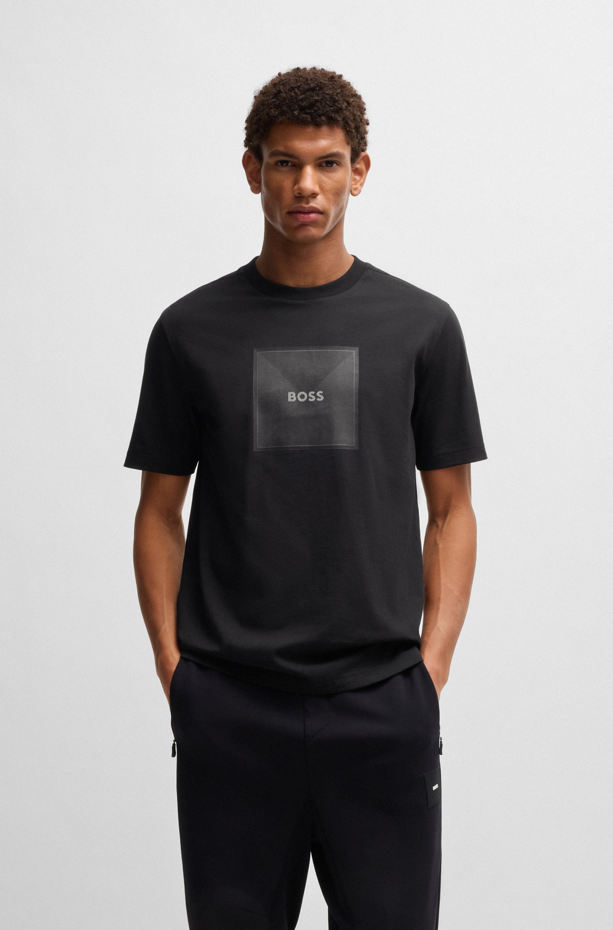 BOSS GREEN T-Shirt "Tee Logo Rib", mit großem Aufdruck günstig online kaufen