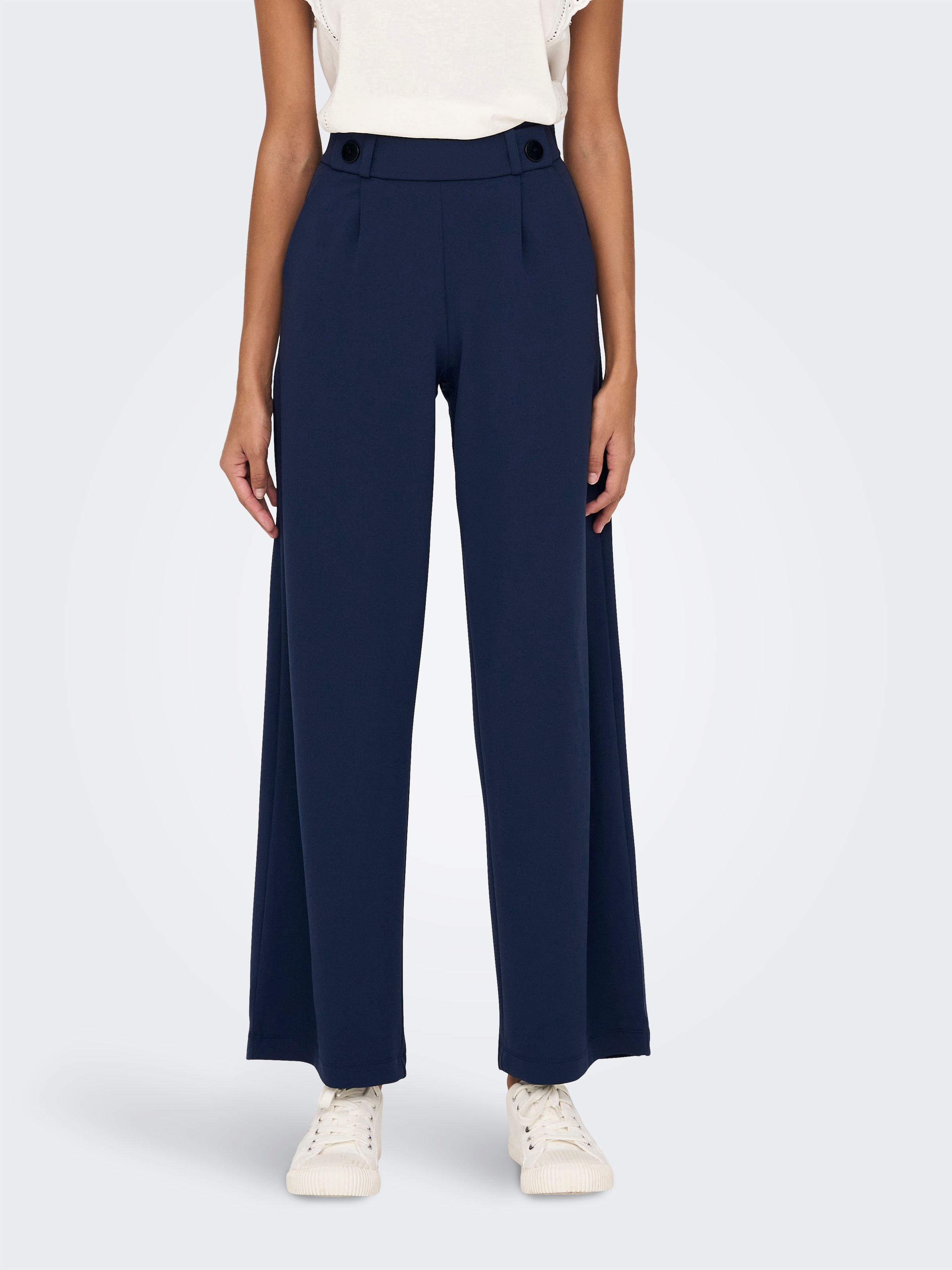 JDY Jerseyhose "JDYGEGGO NEW LONG PANT JRS NOOS" Materialmix, weit geschnitten