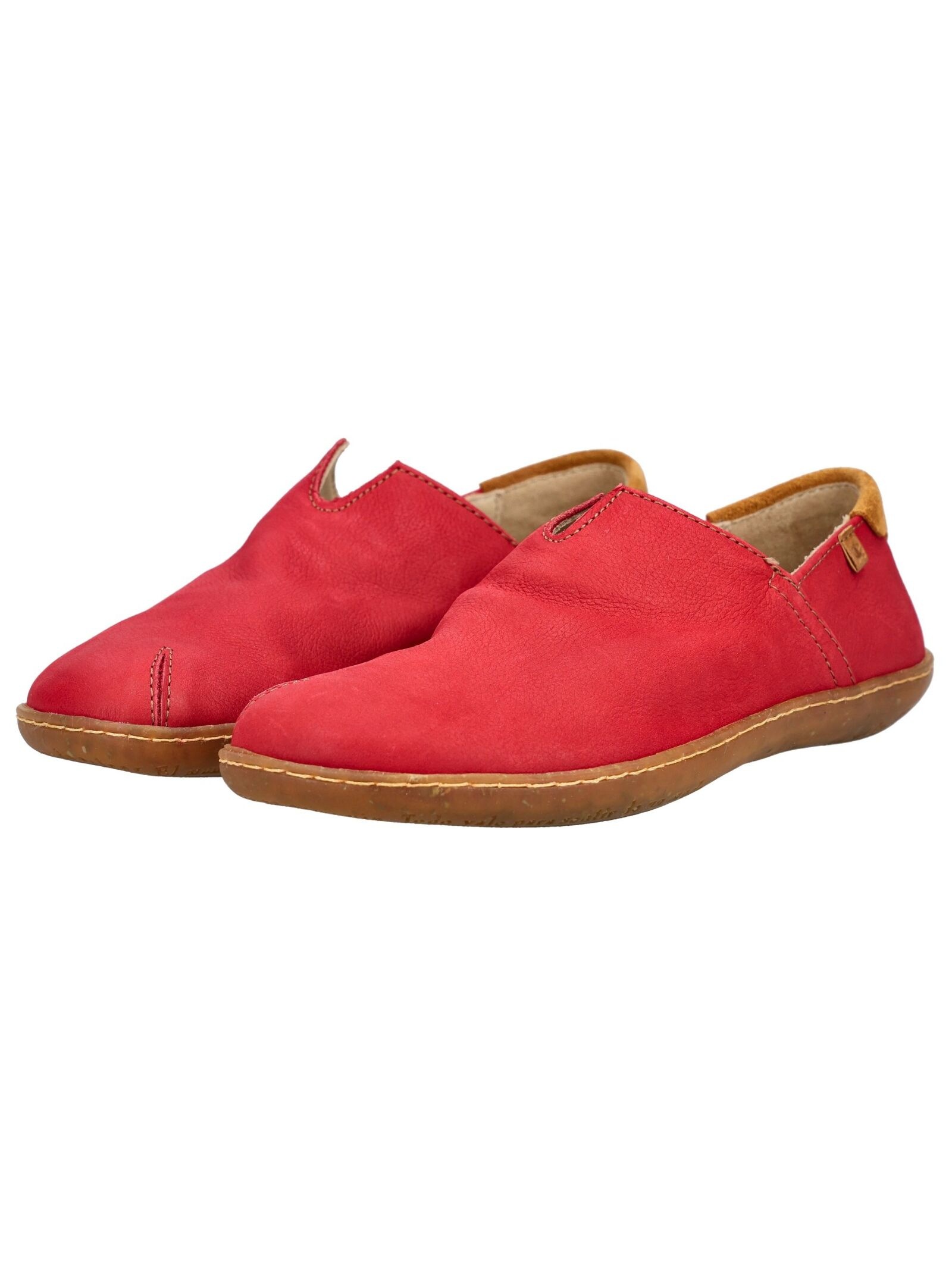 Slipper EL NATURALISTA "El Naturalista Slipper Nubukleder", Herren, Gr. 38, rot, Nubukleder, Schuhe Slipper 3
