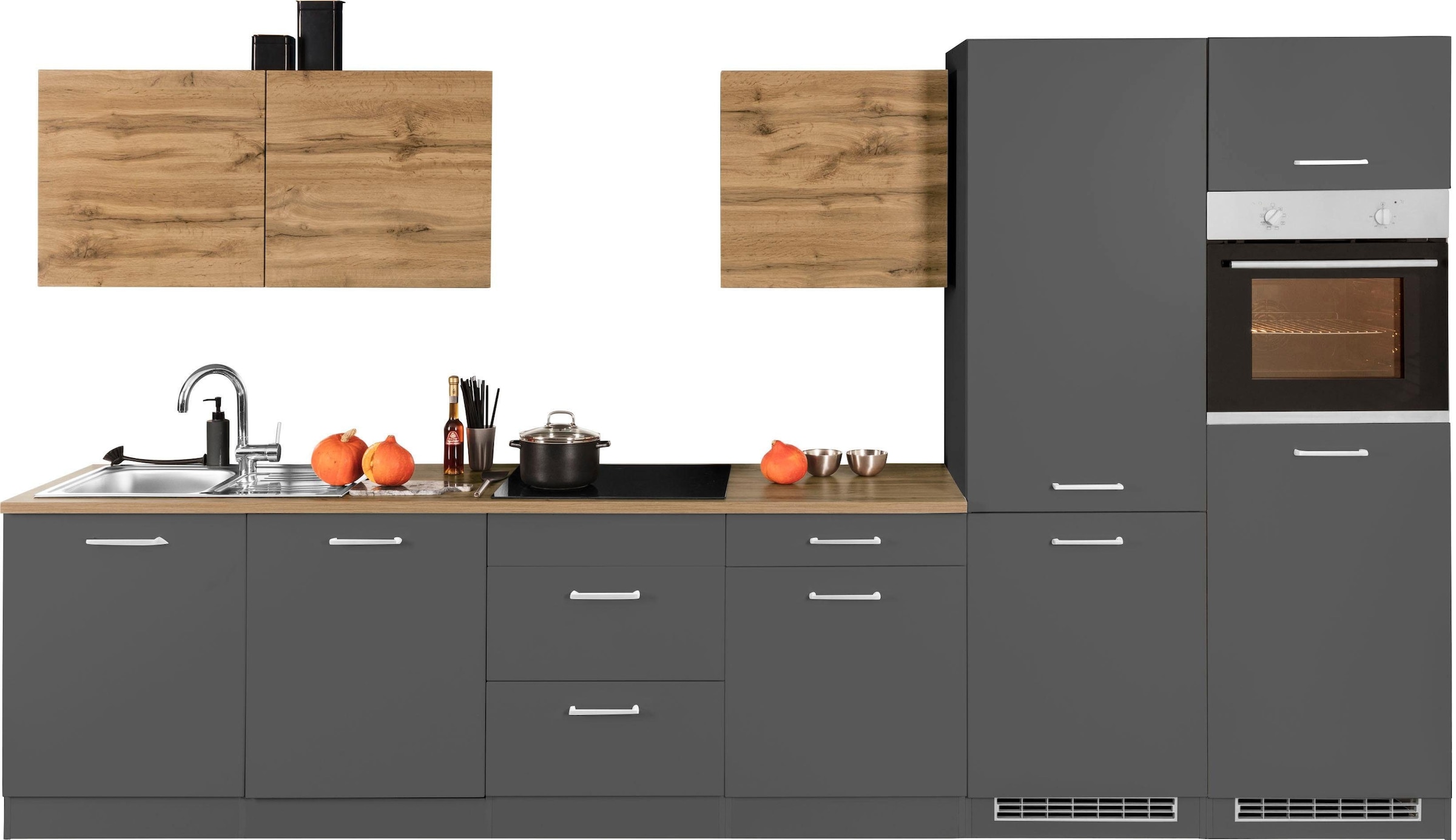 KOCHSTATION Küchenzeile "KS-Kehl" ohne E-Geräte, 360cm, für Kühl/Gefrierkom günstig online kaufen