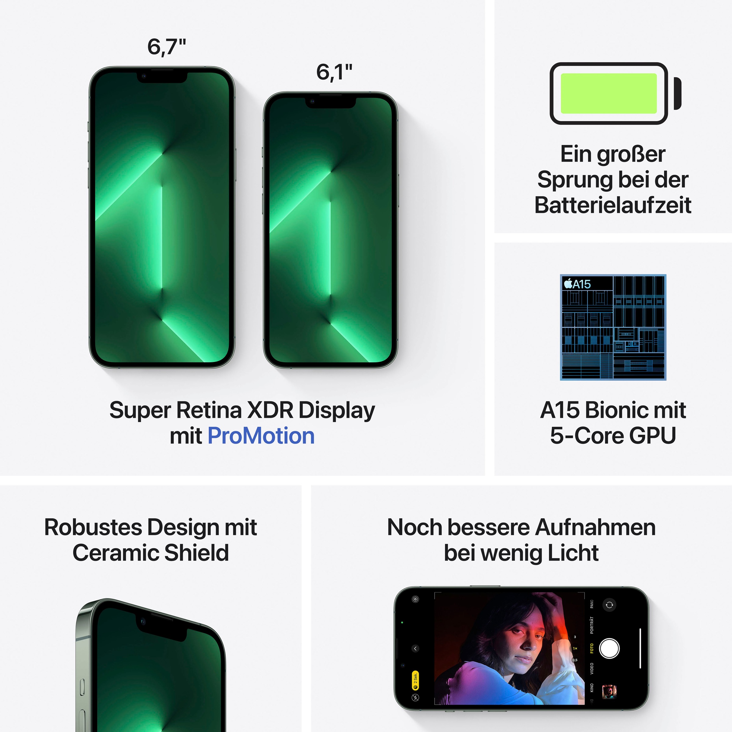 Apple Smartphone »iPhone 13 cm/6,1 BAUR | 12 Speicherplatz, MP Pro«, 15,4 GB Gold, Zoll, 128 Kamera