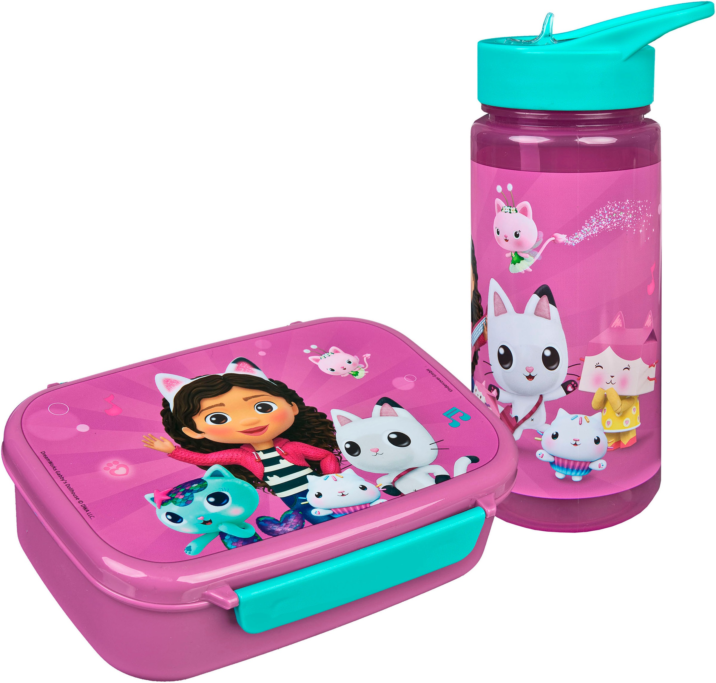 Scooli Lunchbox "Gabbys Dollhouse" Set, 2 Stk. tlg. mit Trinkflasche günstig online kaufen
