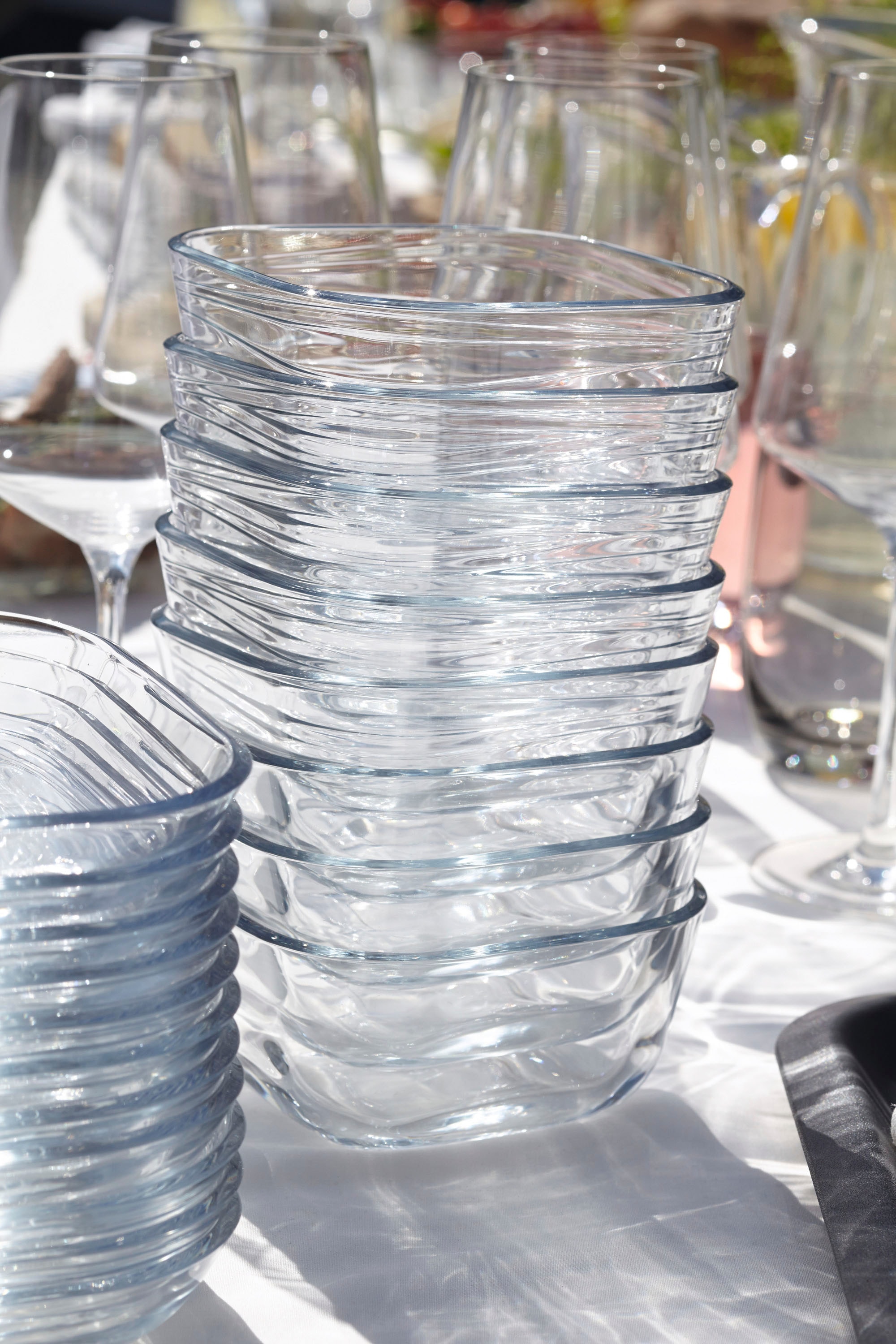 LEONARDO Dessertteller »Gusto Struttura«, (Set, 6 St.), Glas, Ø 17 cm