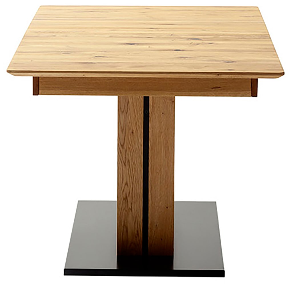 MCA furniture Esstisch »Morena Säulentisch Komfort Tisch«, Synchronauszug,ausziehbar,Wildeiche,massiv,geölt,XXL