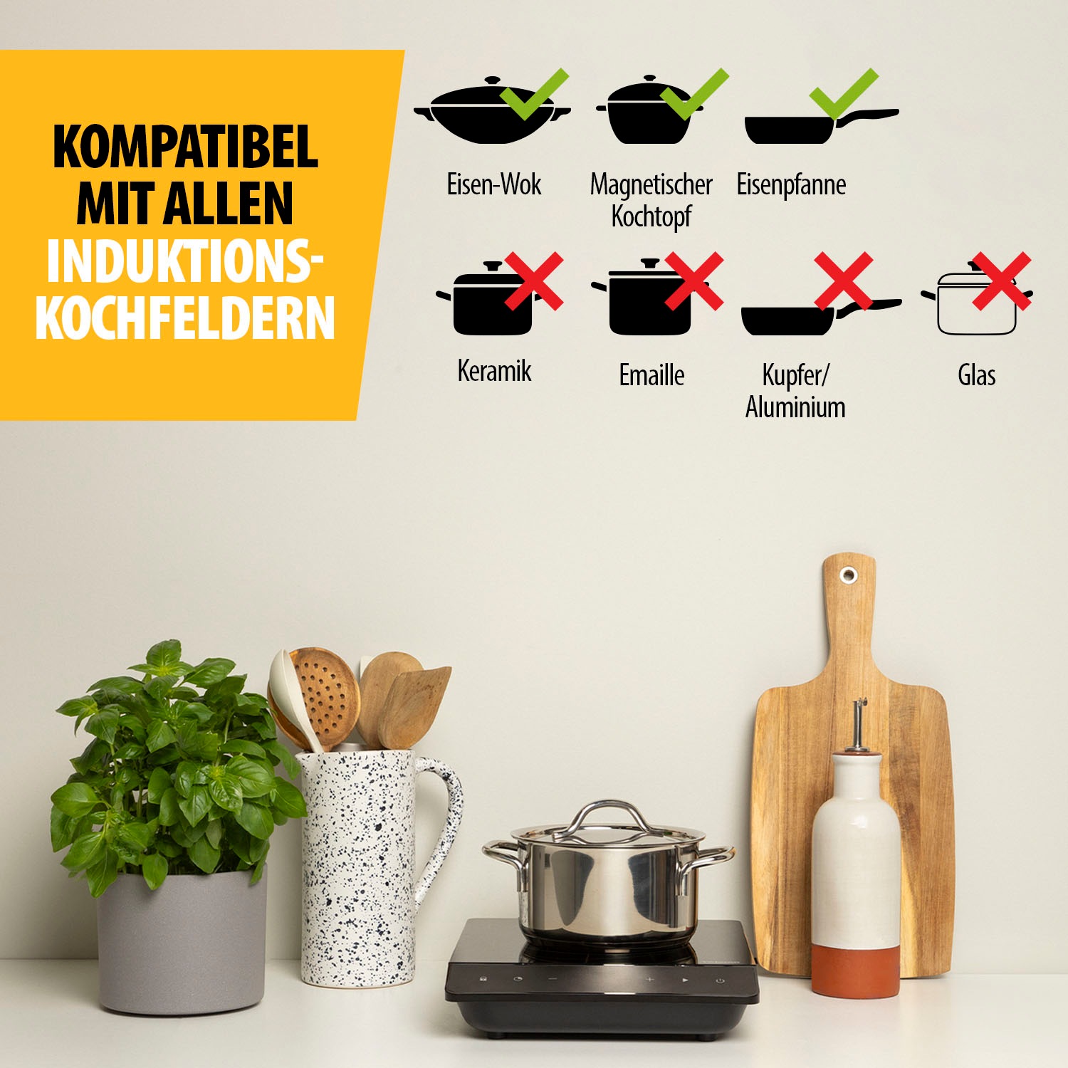 Tristar Einzel-Induktionskochplatte »IK-6161 – Energieeffizient«