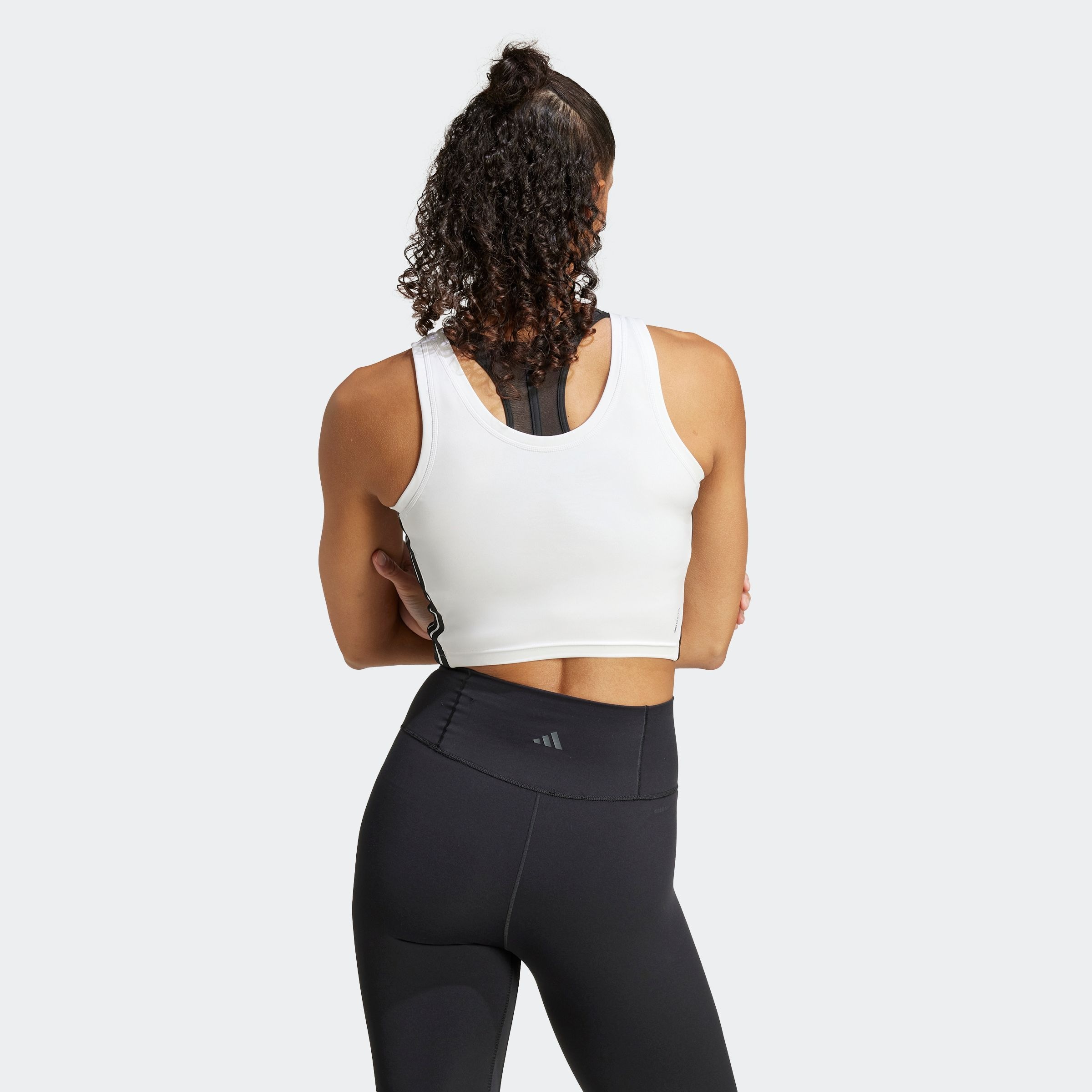 adidas Performance Tanktop "TRAIN ESSENTIALS 3-STRIPES CROP" günstig online kaufen
