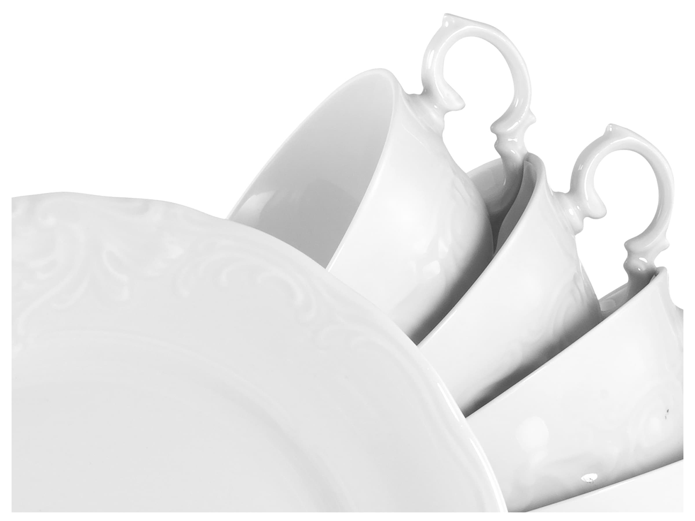 CreaTable Kaffeeservice »Frederike Weiss, Service 18-tlg.« Klassisch, Zeitlos