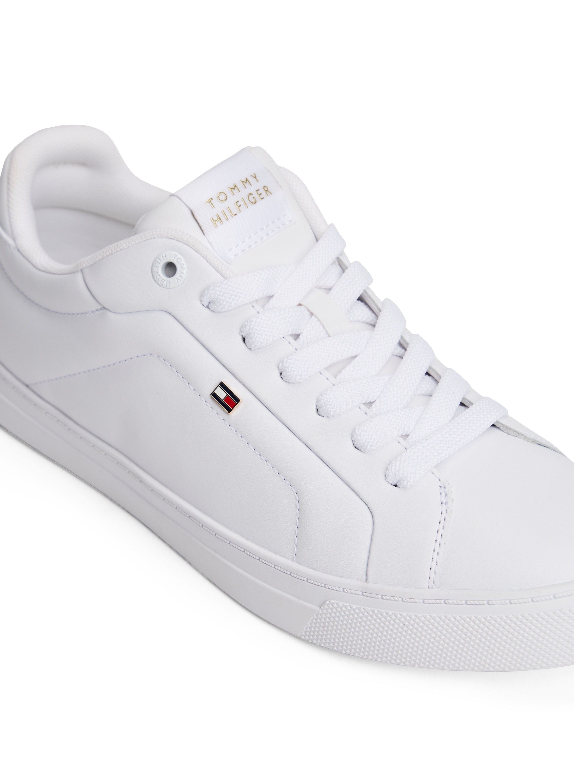 Tommy Hilfiger Plateausneaker »ICON COURT SNEAKER«, Freizeitschuh, Halbschuh, Schnürschuh mit Flaggen-Logo