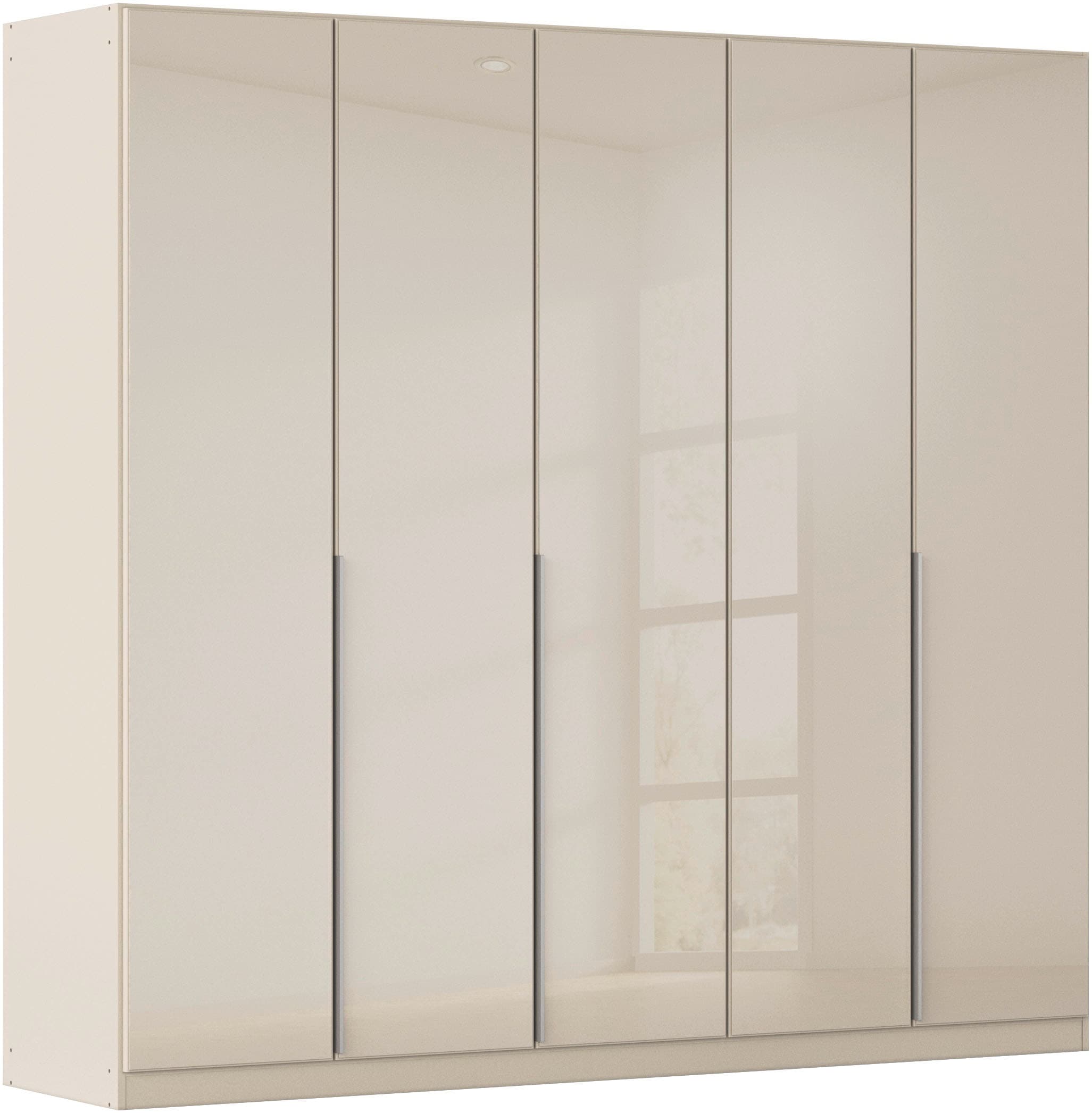 OTTO home Drehtürenschrank "Kleiderschrank Kleiderschränke Schrank Garderobe AGORDO mit Glasfront" in zwei Griff-Farben, Breiten 91-405 cm, durchdachte Innenausstattung, in 8 Breiten und 2 Höhen MADE IN GERMANY