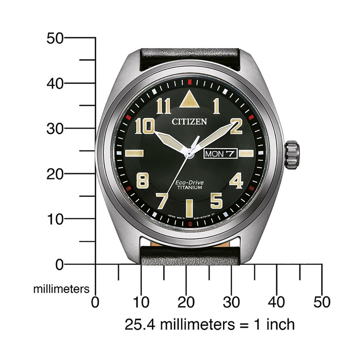 Citizen Solaruhr, Armbanduhr, Herrenuhr, Titan, Datum, Lederarmband