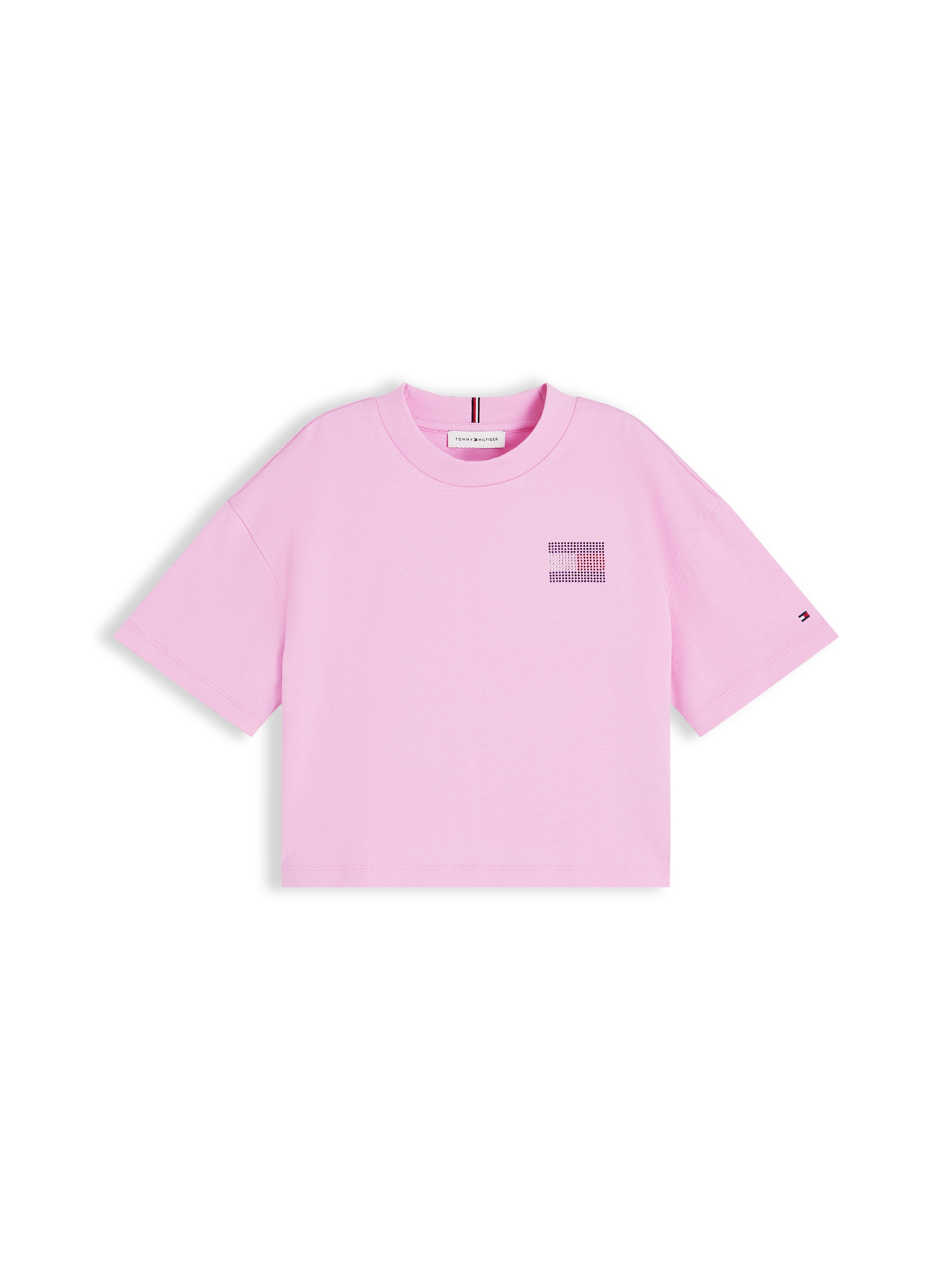 Tommy Hilfiger T-Shirt Rundhalsausschnitt, mit Glitzersteinen, Kinder bis 16 Jahre