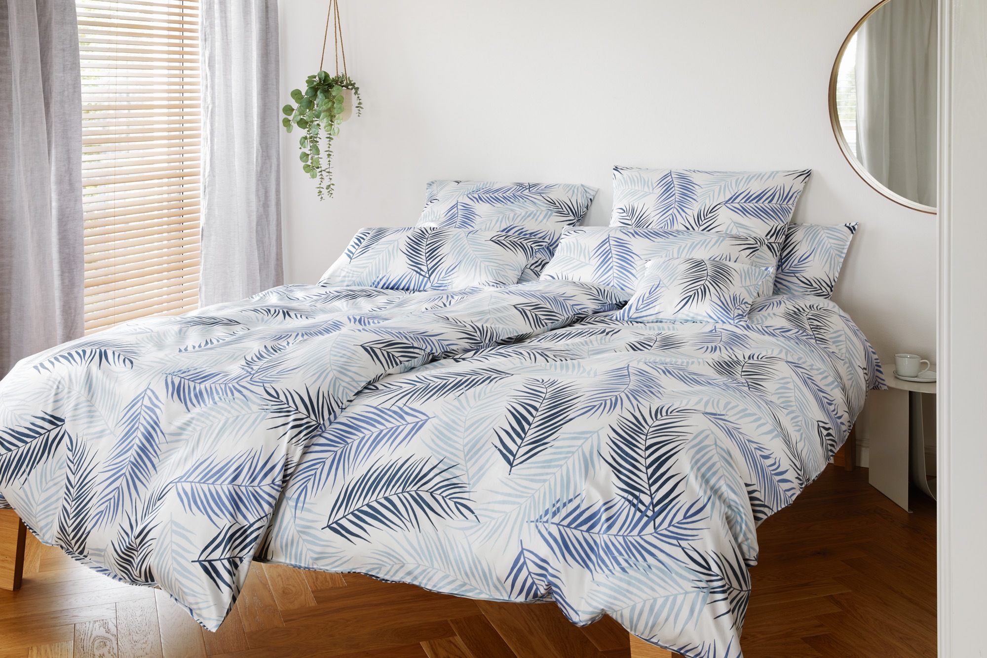 Elegante Bettwäsche "Palm" 2 Stk. angenehmes Hautgefühl günstig online kaufen