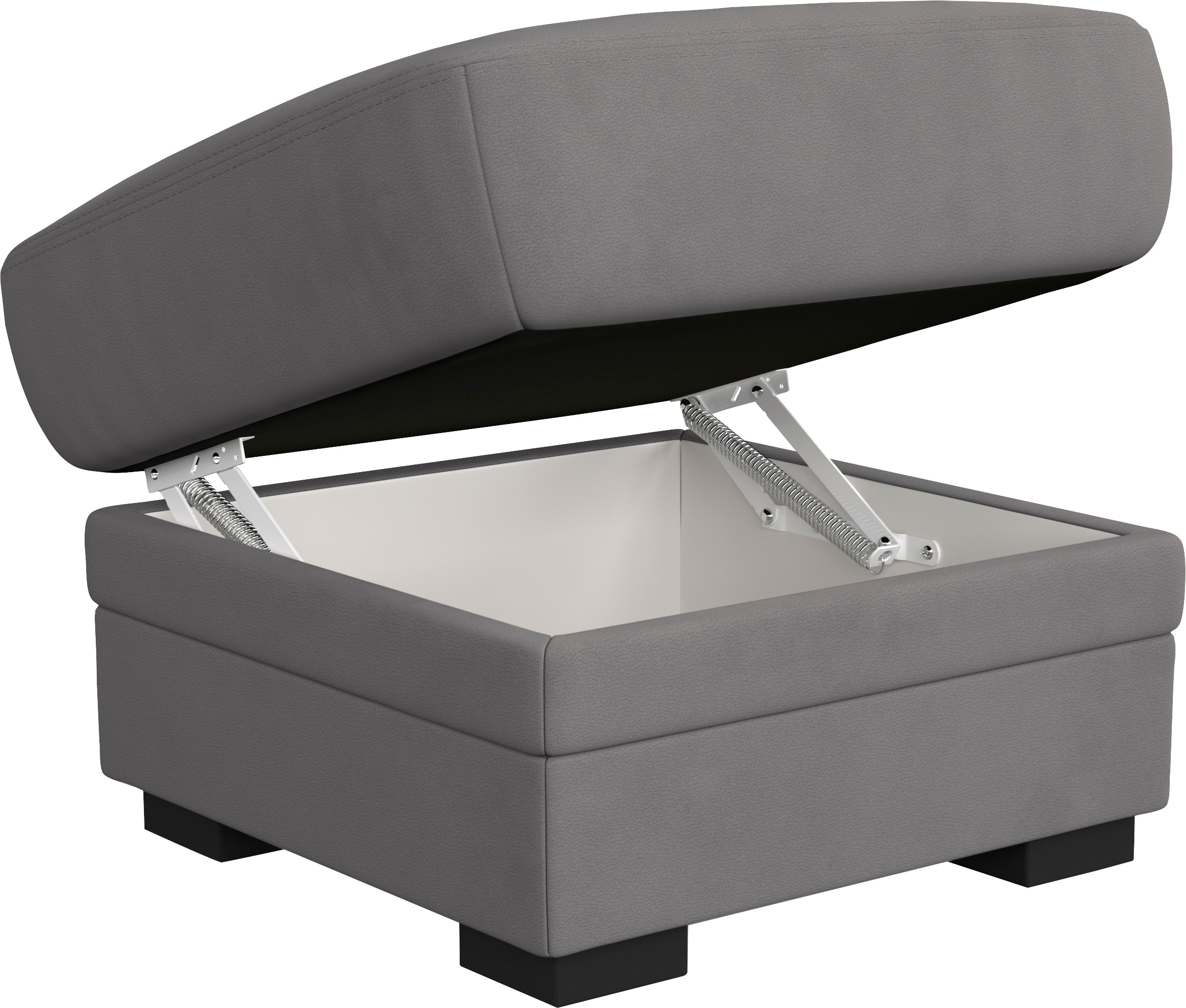 Hocker COTTA "Marcus", silber, B:68cm H:45cm T:68cm, 100% Polyester, Hocker, Hocker, mit Stauraum 3