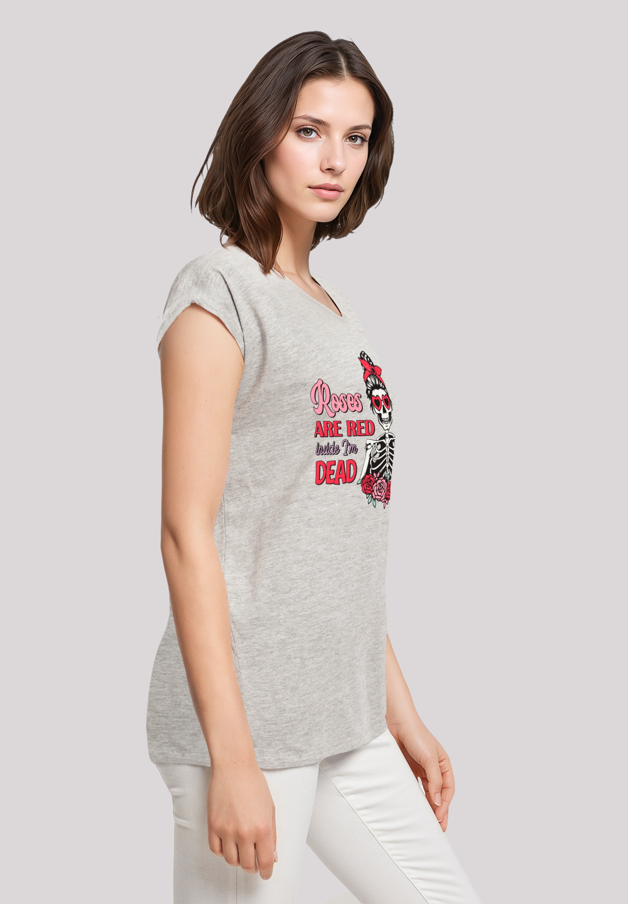 F4NT4STIC T-Shirt »Anti Valentinstag Roses are red«, Premium Qualität