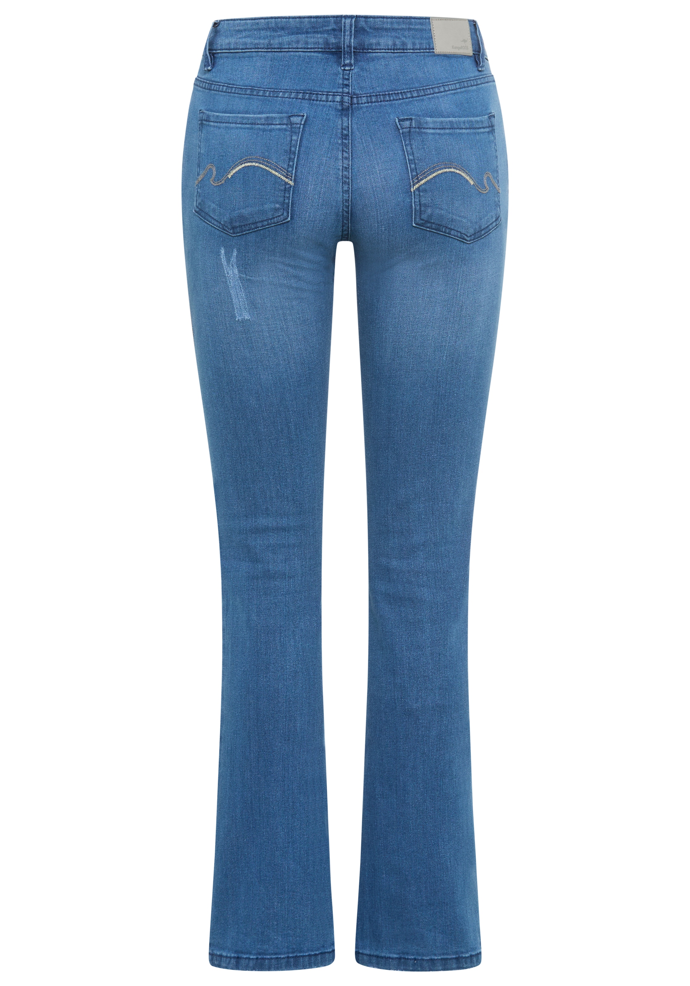 KangaROOS Bootcut-Jeans mit ausgestellter Beinform, aus Baumwolle und Elasthan