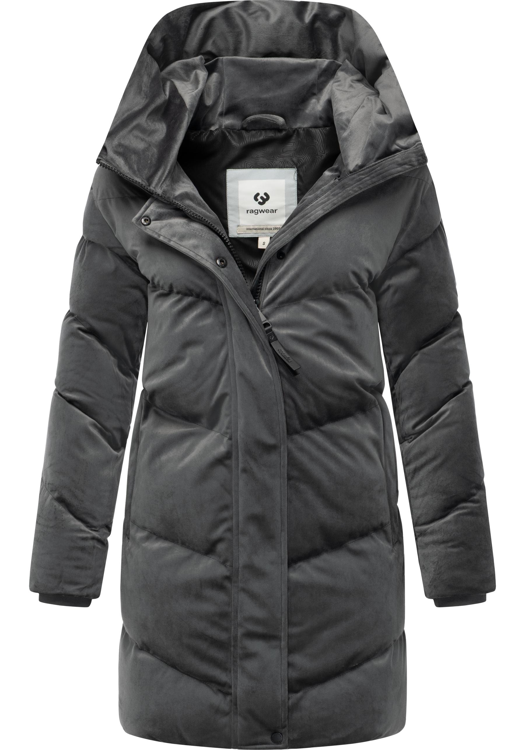 Ragwear Kurzmantel »Avelin Velvet YOUMODO«, Gesteppter Wintermantel aus kuscheligem Samt-Material