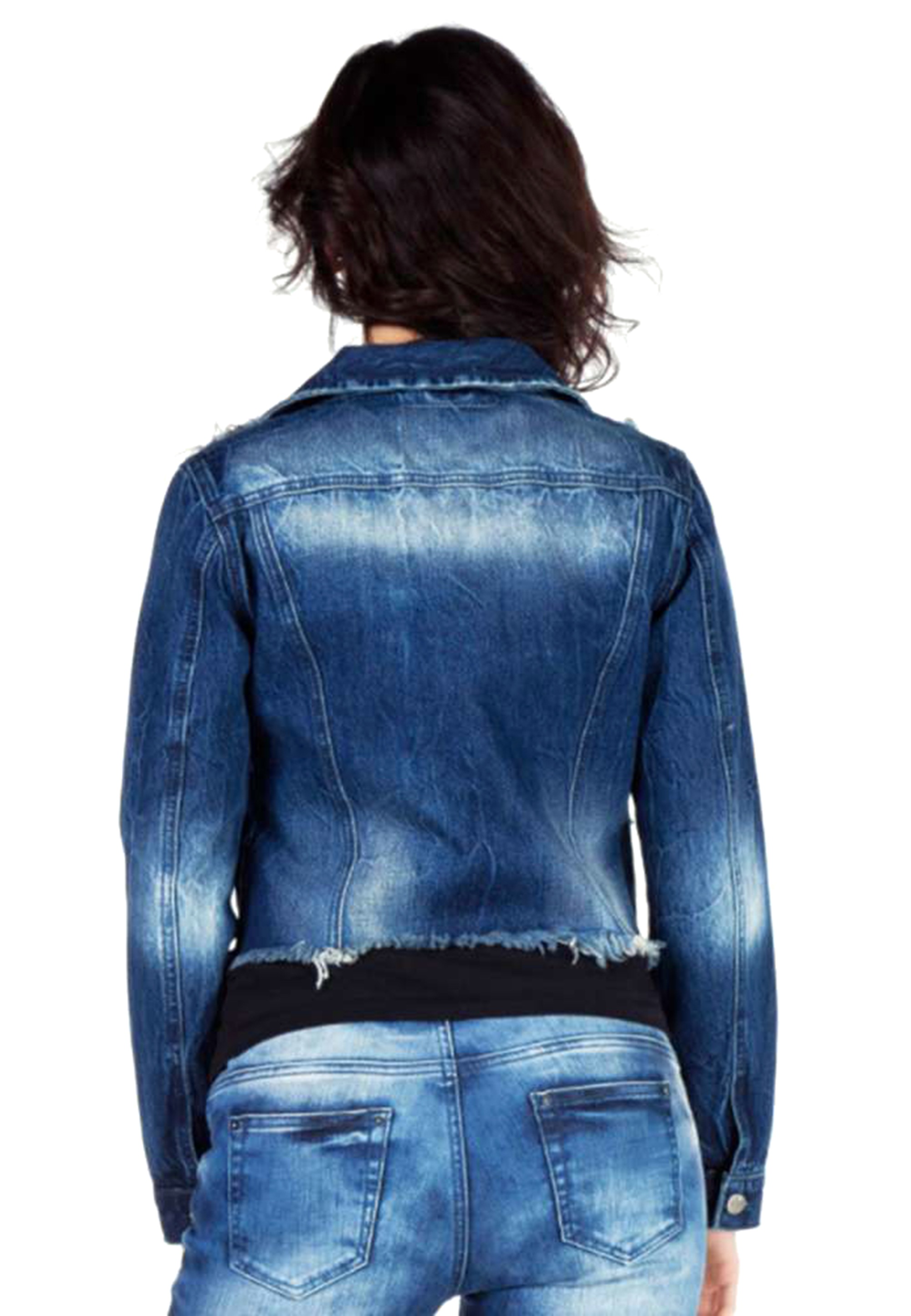 Cipo & Baxx Jeansjacke, im rockigen Used-Look