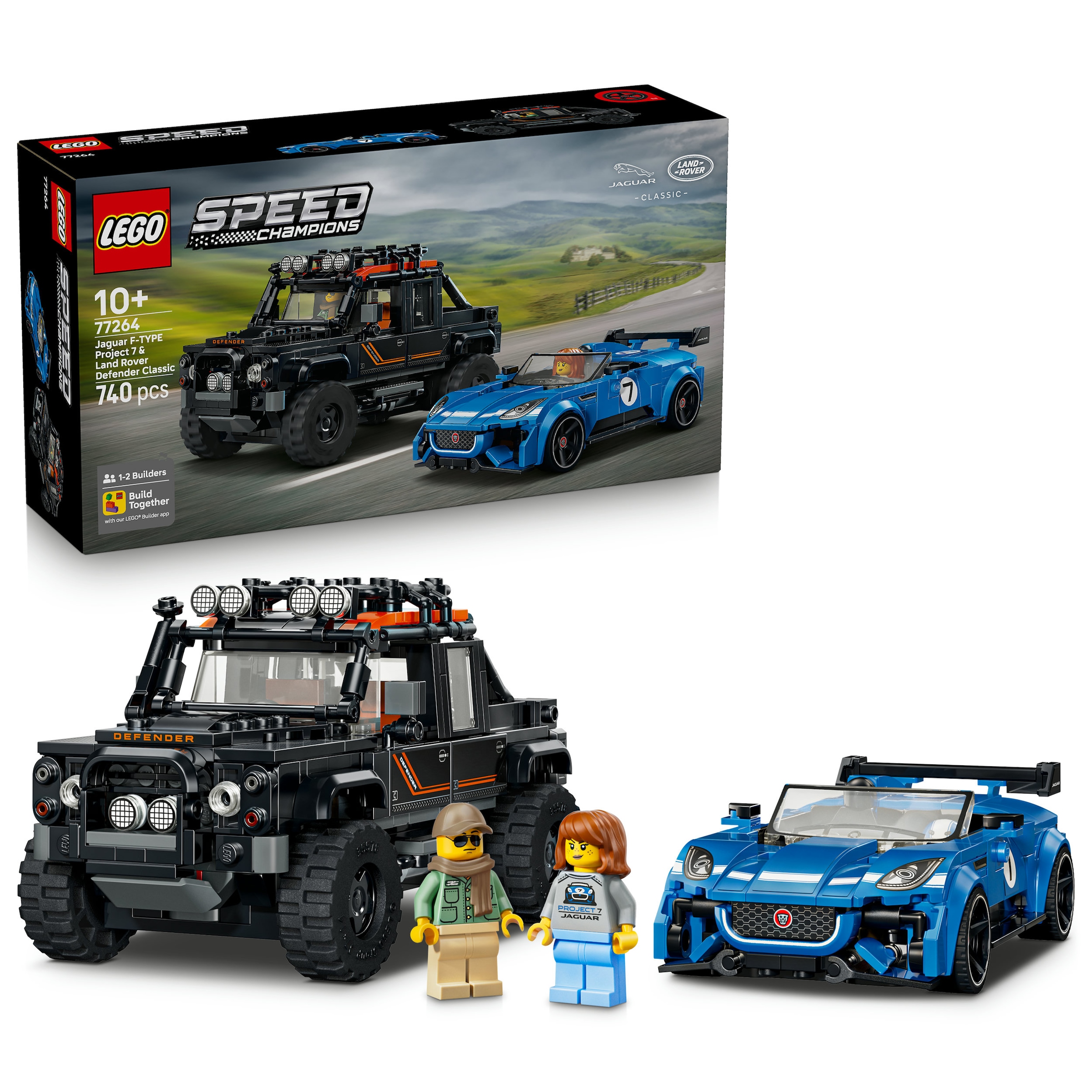 LEGO® Konstruktionsspielsteine »Jaguar Project 7 & Land Rover Defender (77264), LEGO Speed Champions« Made in Europe