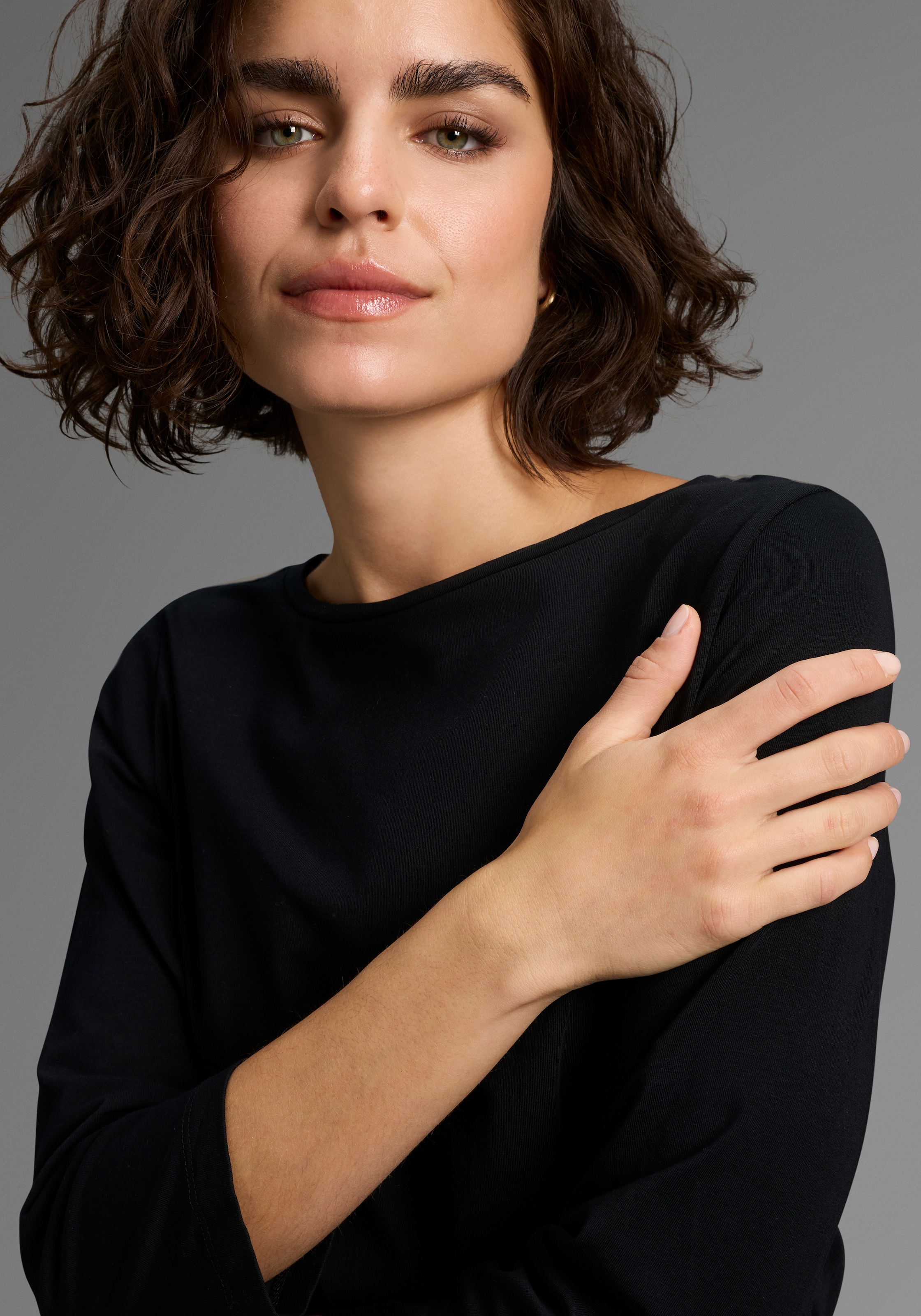 Laura Scott 3/4-Arm-Shirt, mit U-Boot-Ausschnitt - NEUE KOLLEKTION