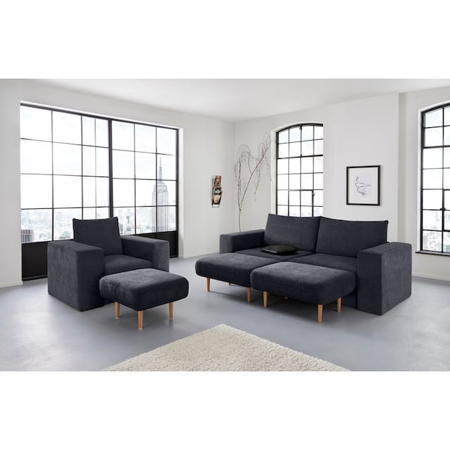 LOOKS by Wolfgang Joop 3,5-Sitzer »Looksv«, Verwandlungssofa: aus Sofa wird  Sofa mit 2 Hockern bestellen | BAUR