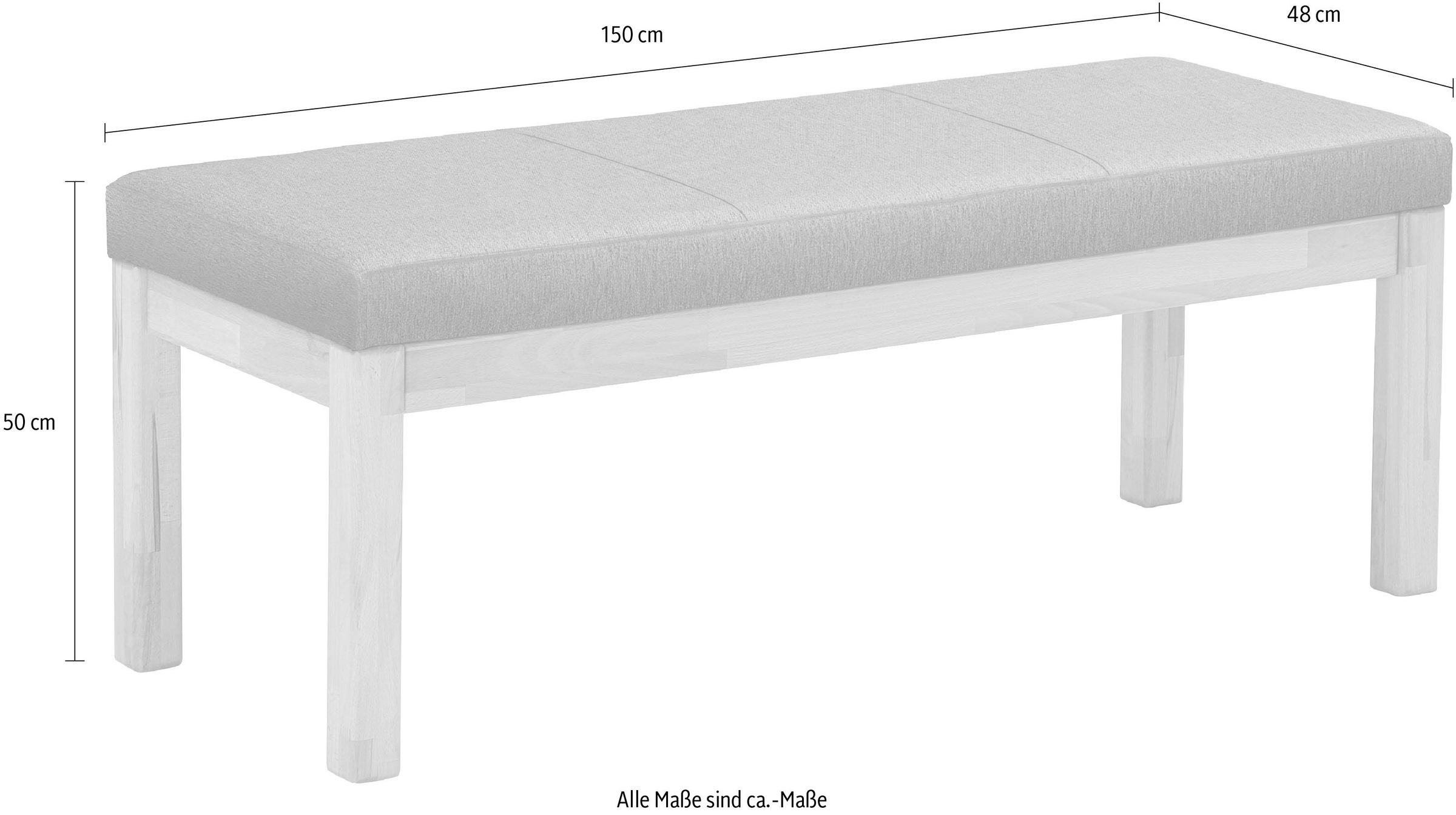 massivline&more Sitzbank "Roberto" Massivholz günstig online kaufen