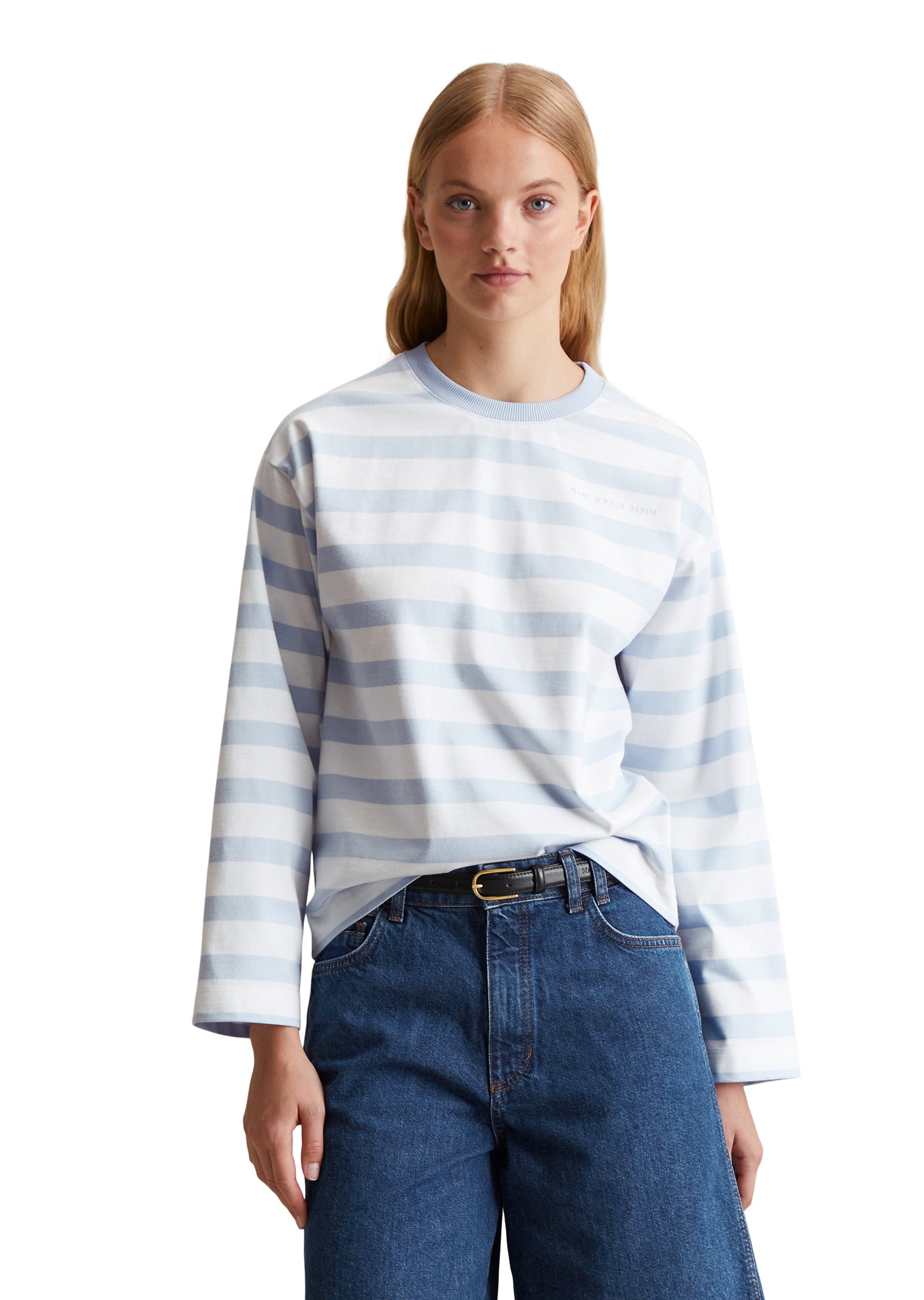 Marc OPolo DENIM Langarmshirt "aus garngefärbtem Heavy Jersey" günstig online kaufen