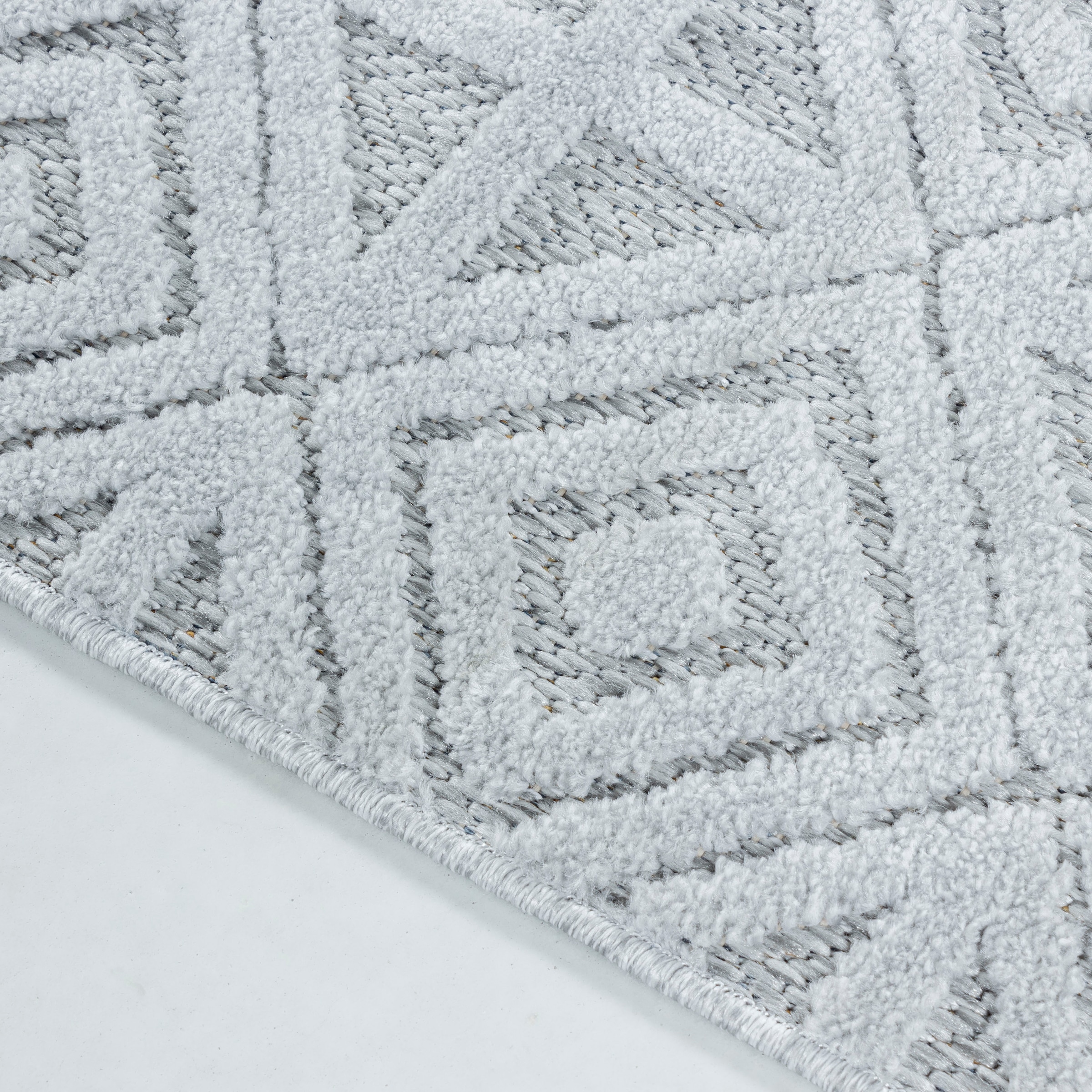 Ayyildiz Teppiche Teppich »BAHAMA 5156«, rechteckig, 8 mm Höhe, Läufer, Flachflor mit Hoch-Tief-Struktur, In-und Outdoor geeignet