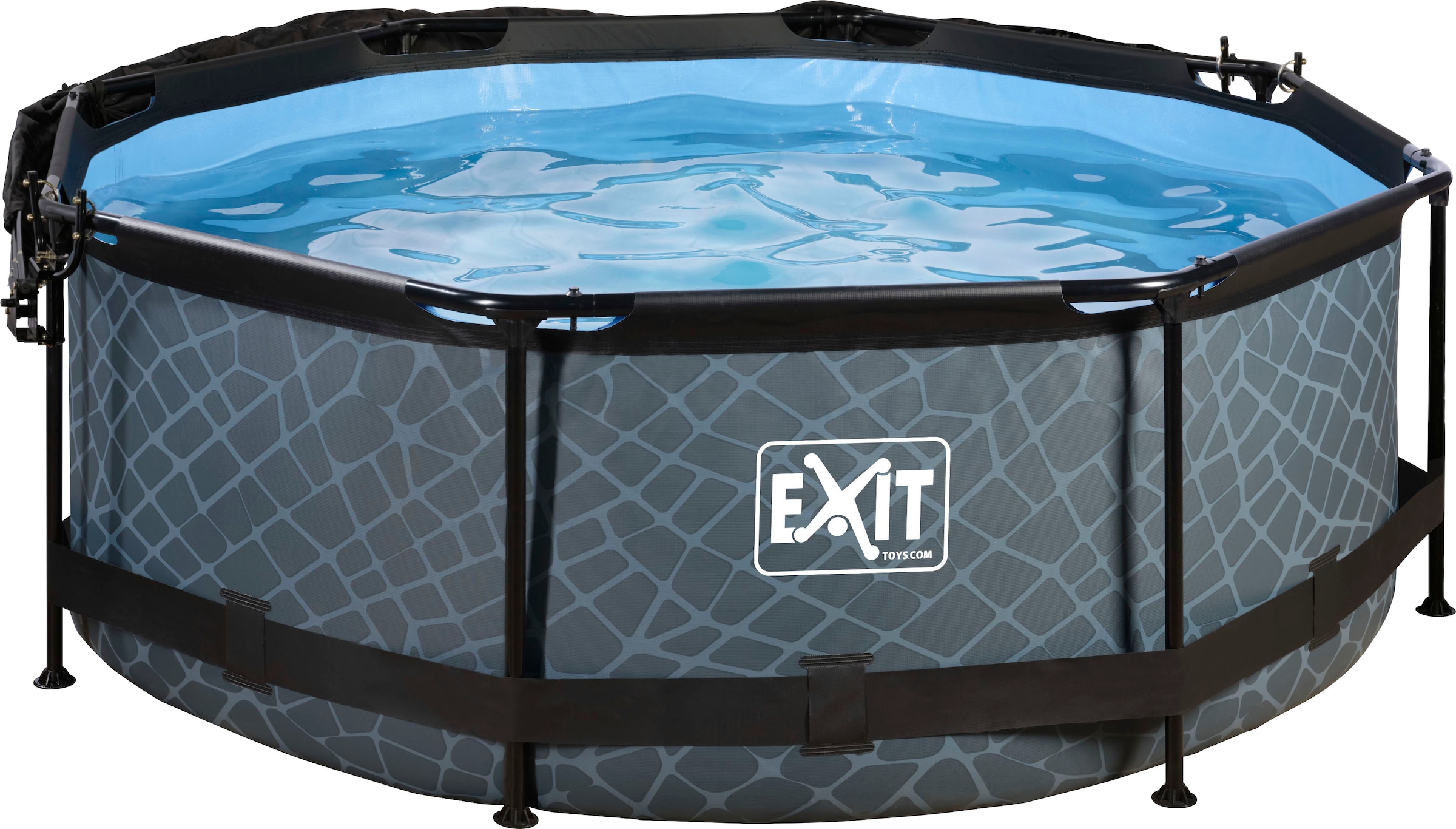 EXIT Framepool »inkl. Sonnensegel« ØxH: 244x76 cm, mit Kartuschenfilterpumpe und Sonnensegel