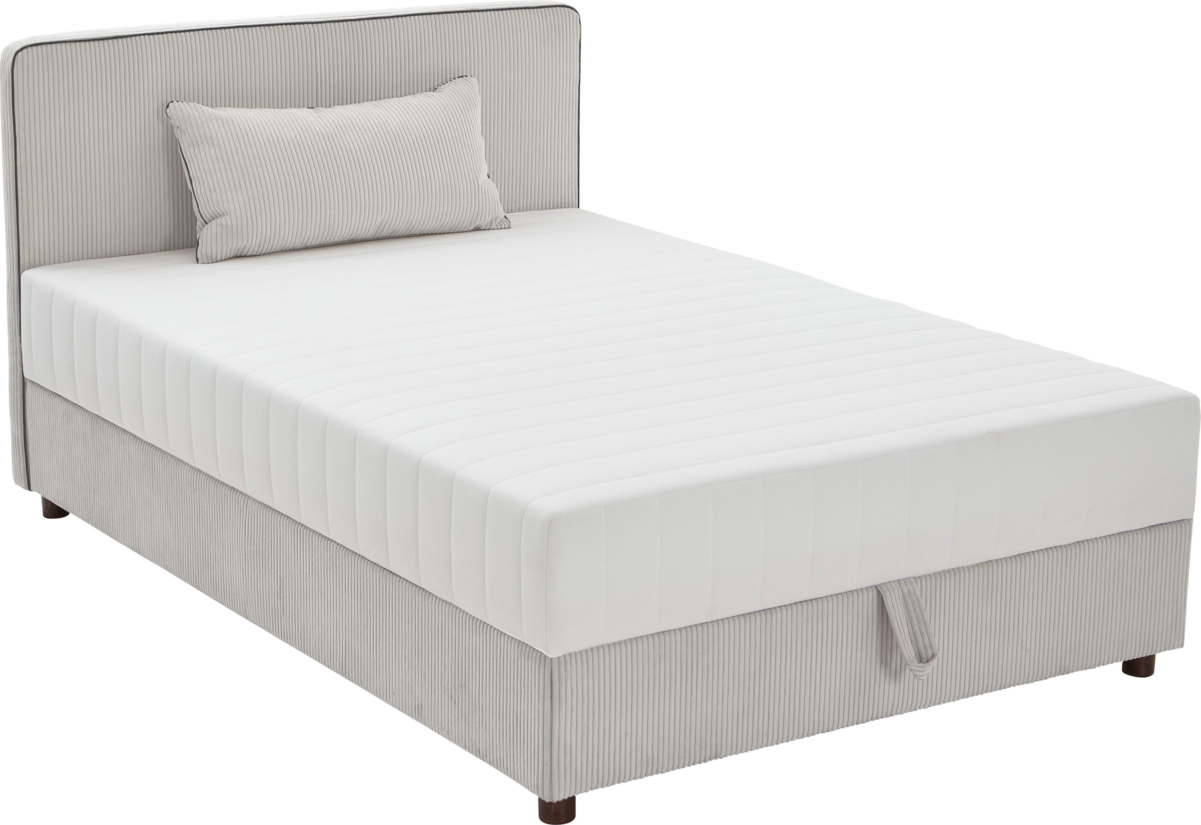 ATLANTIC home collection Bett "Corinna" Boxbett inkl. Stauraum, Cord, erhältlich in unterschiedlichen Breiten
