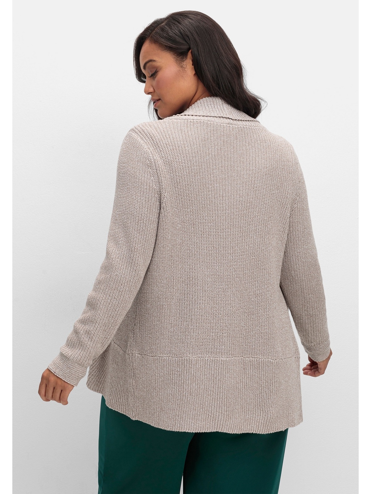 Sheego Strickjacke »Große Größen«, mit Schalkragen