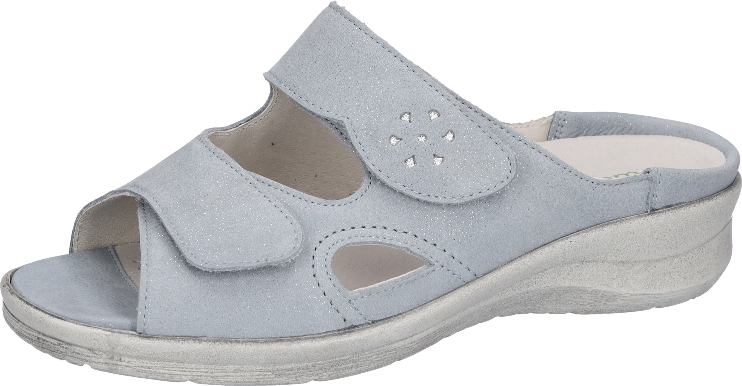 Waldläufer Pantolette »Merle«  Hausschuh, Bequemschuh, Keilpantolette mit Klettverschlüssen, M-Weite