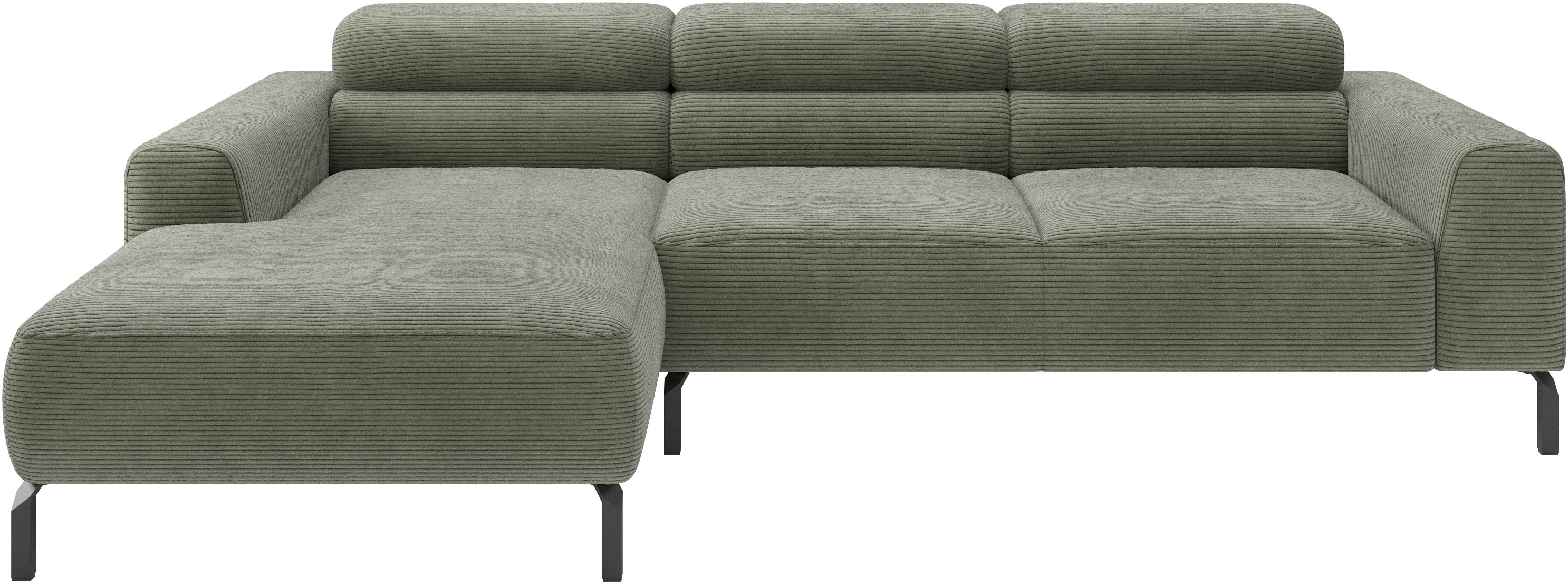 Home affaire Ecksofa "Ecksofa, L-Form, incl. Kopfteilverstellung, Breite 258 cm" wahlweise elektrische Sitztiefenverstellung