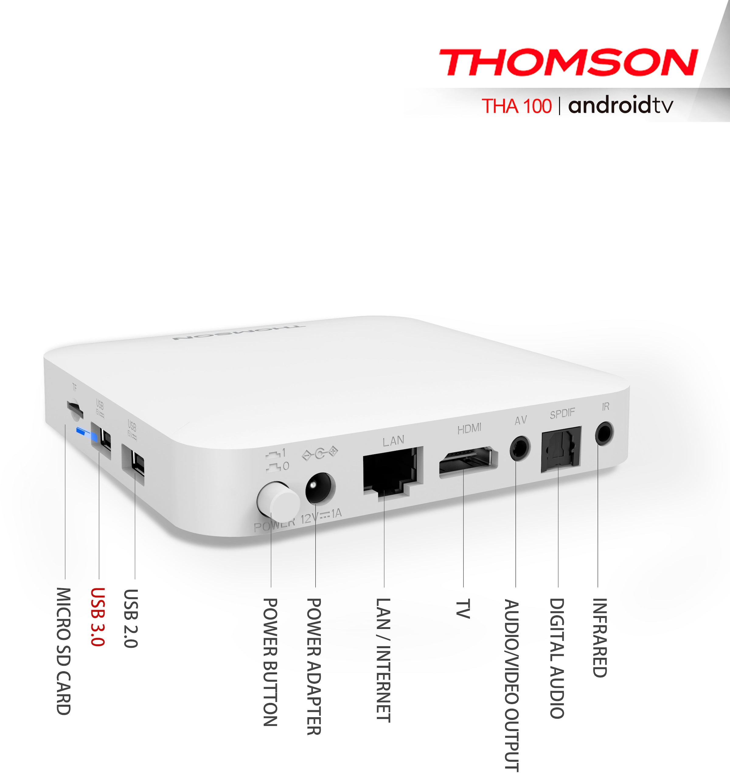 Thomson Streaming-Box »THA100 4K Ultra HD«, Netflix, Prime Video, Disney, Youtube, Sky Ticket