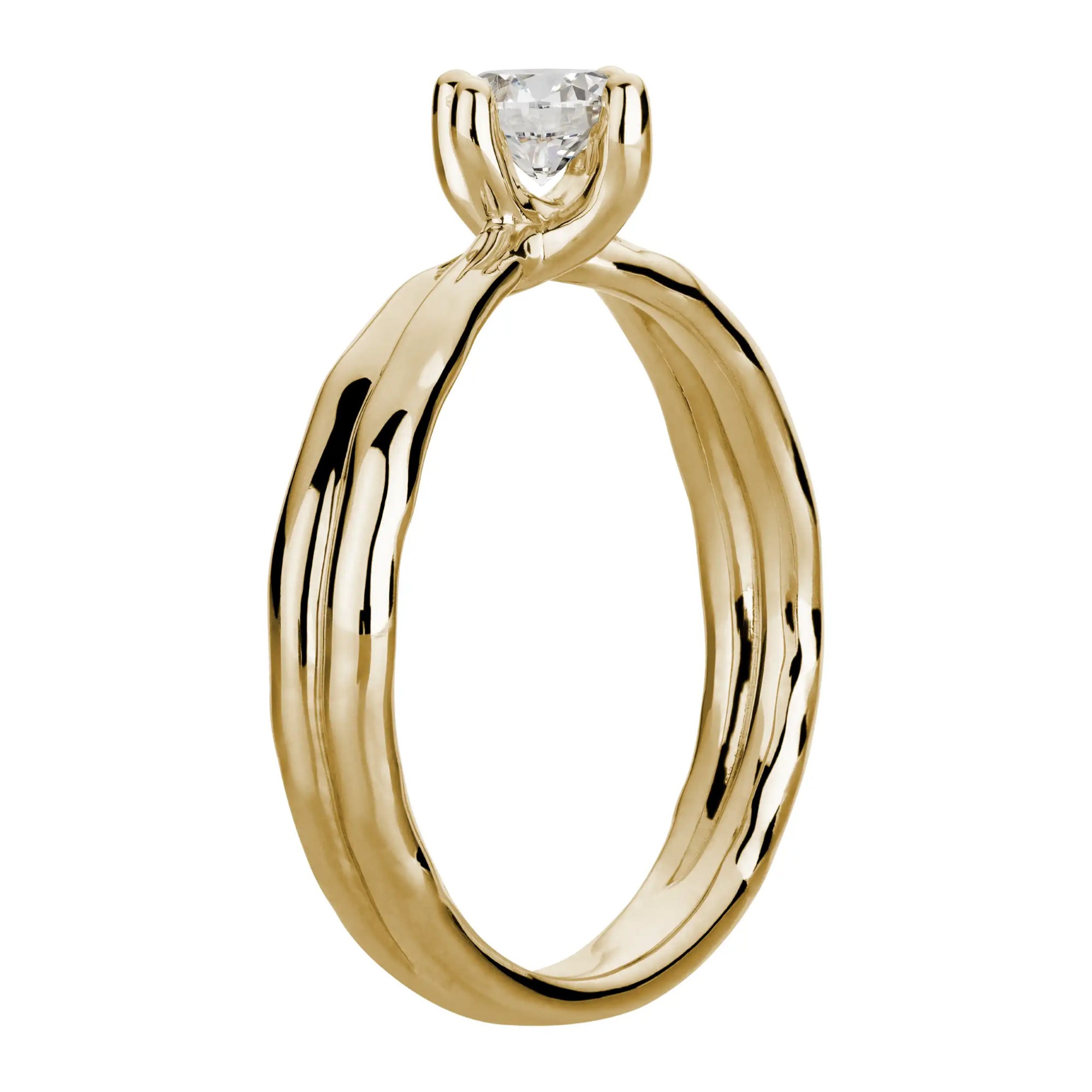 LYOMI Fingerring »585/- Gelbgold 1 synth. Diam. 0,50ct.«