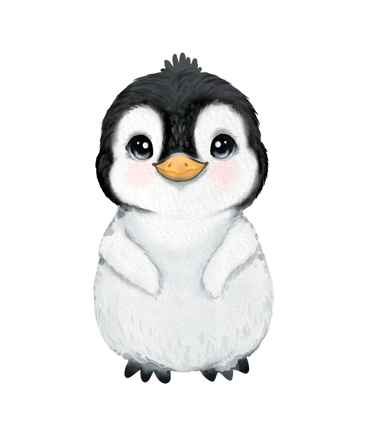 Lüttenhütt Bild mit Rahmen »oder Poster, Süßer Pinguin«, Fantasy-Pinguine-Tiere, (1 St.), HD Premium Druck
