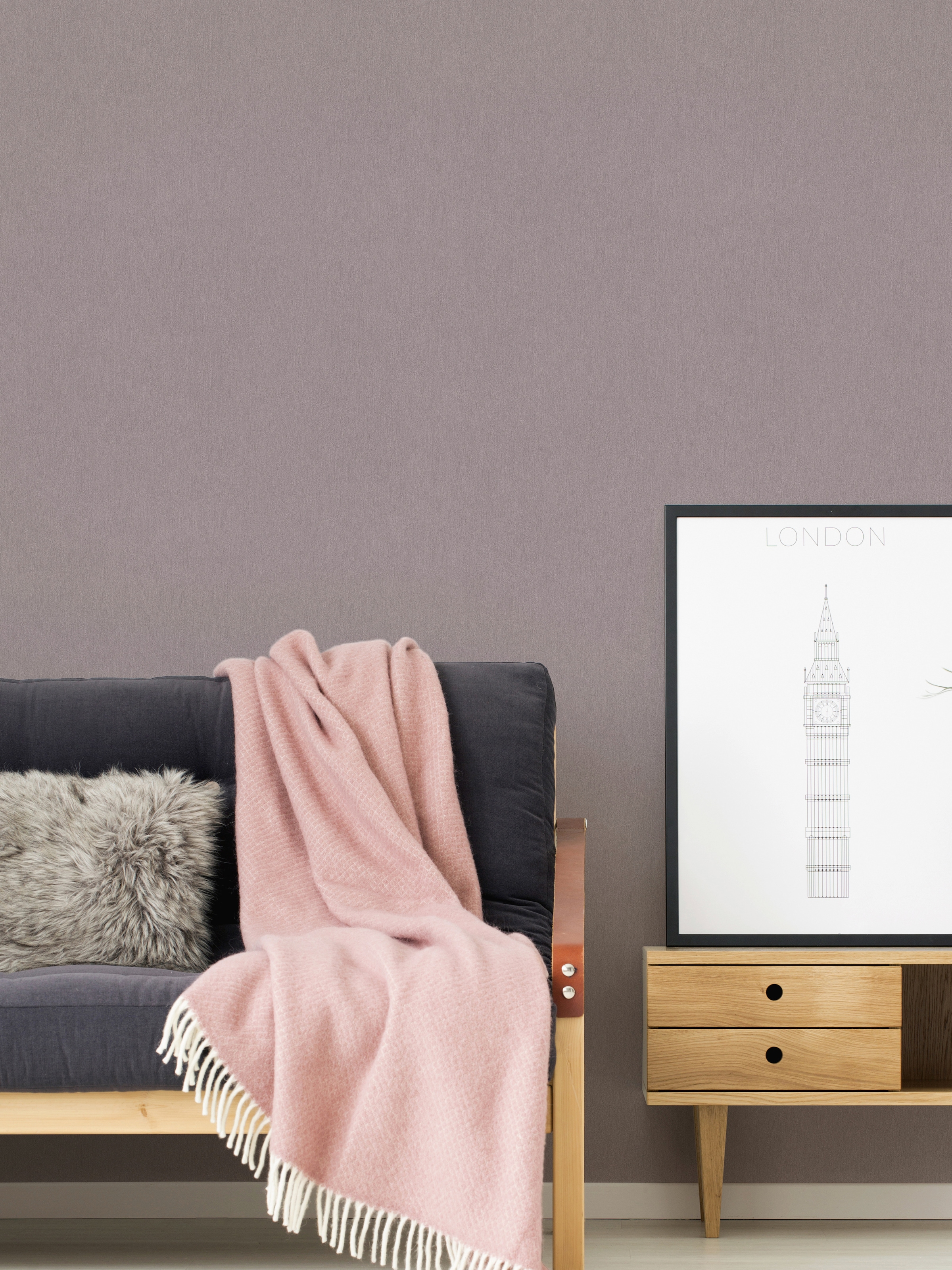 A.S. Création Vliestapete »Dream Flowery« einfarbig | uni | unifarben glatt einfarbige Tapete Uni Tapeten Wohnzimmer Schlafzimmer Küche Flur Optik