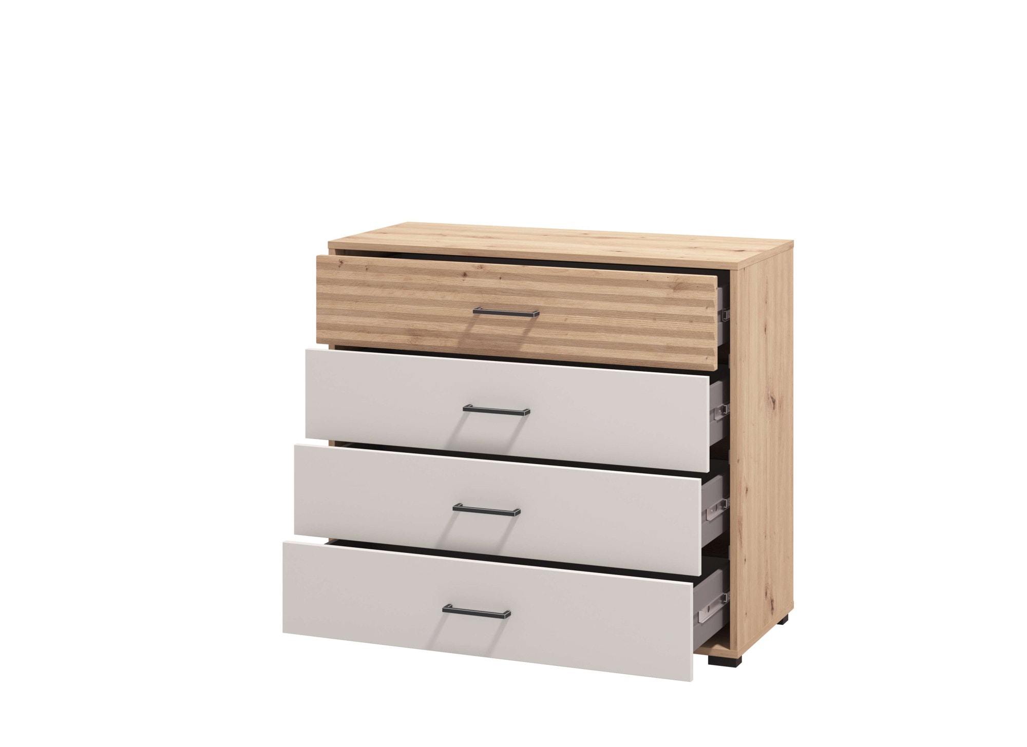 INOSIGN Schubkastenkommode »Modena Schubladenkommode Sideboard mit 4 Schubladen«, 93x40x82 cm, FSC®-zertifizierter Holzwerkstoff, Trendfarbe cashmere