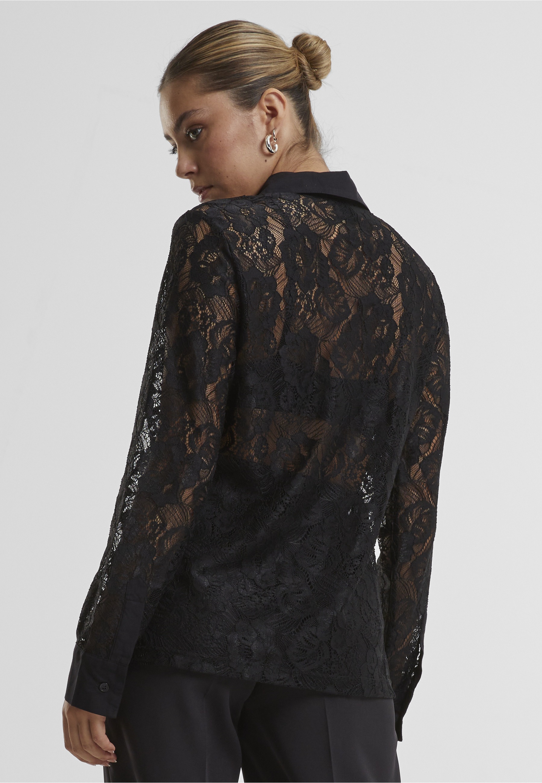 URBAN CLASSICS Klassische Bluse »Urban Classics Ladies Lace Blouse«
