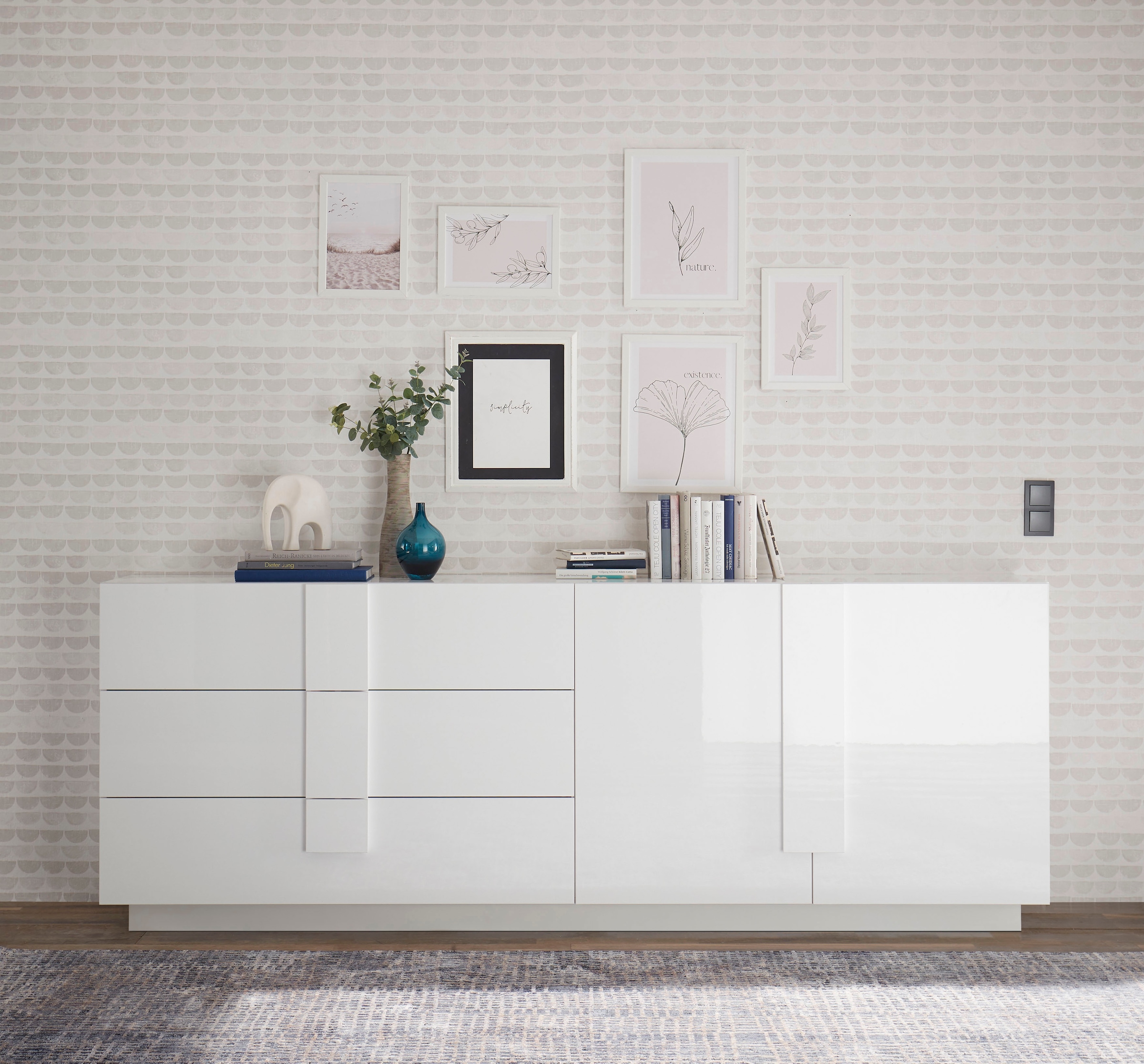 INOSIGN Sideboard "Jupiter, Breite 241 cm, Kommode mit 2 Türen Softclosing, günstig online kaufen