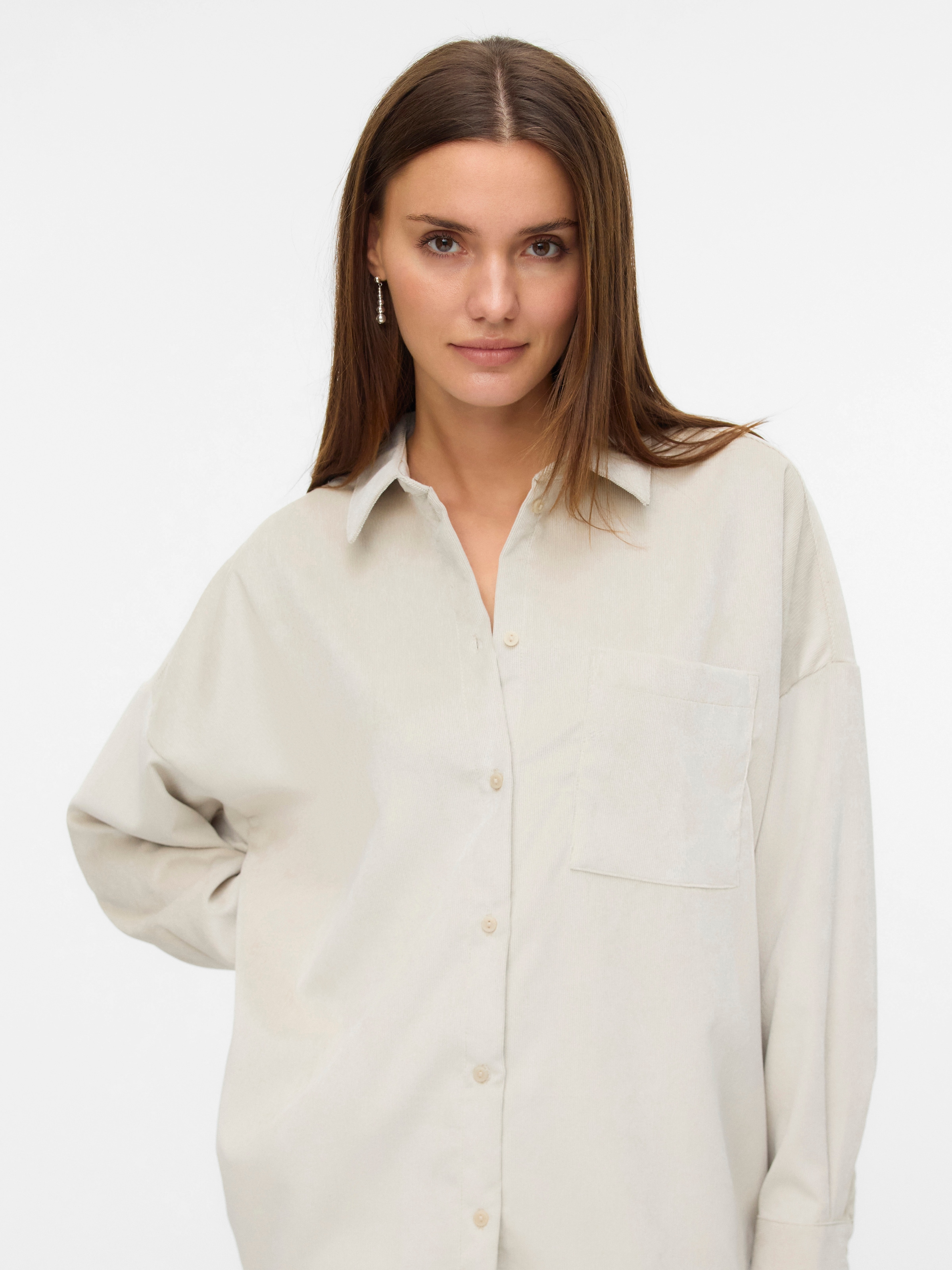Vero Moda Hemdbluse "VMSANNE COURDEROY LS SHIRT WVN GA NOOS" günstig online kaufen