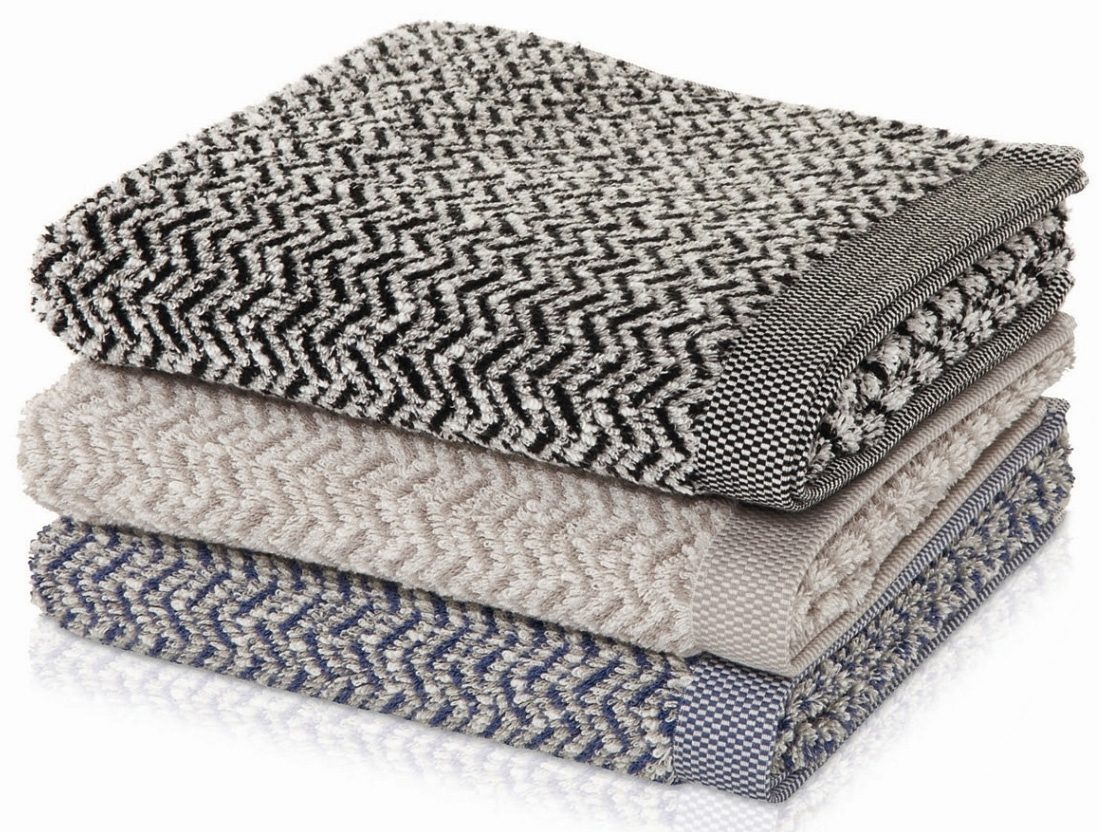 Thumbnail - Möve Handtuch "Brooklyn" mit Zick-Zack-Muster, Made in Germany