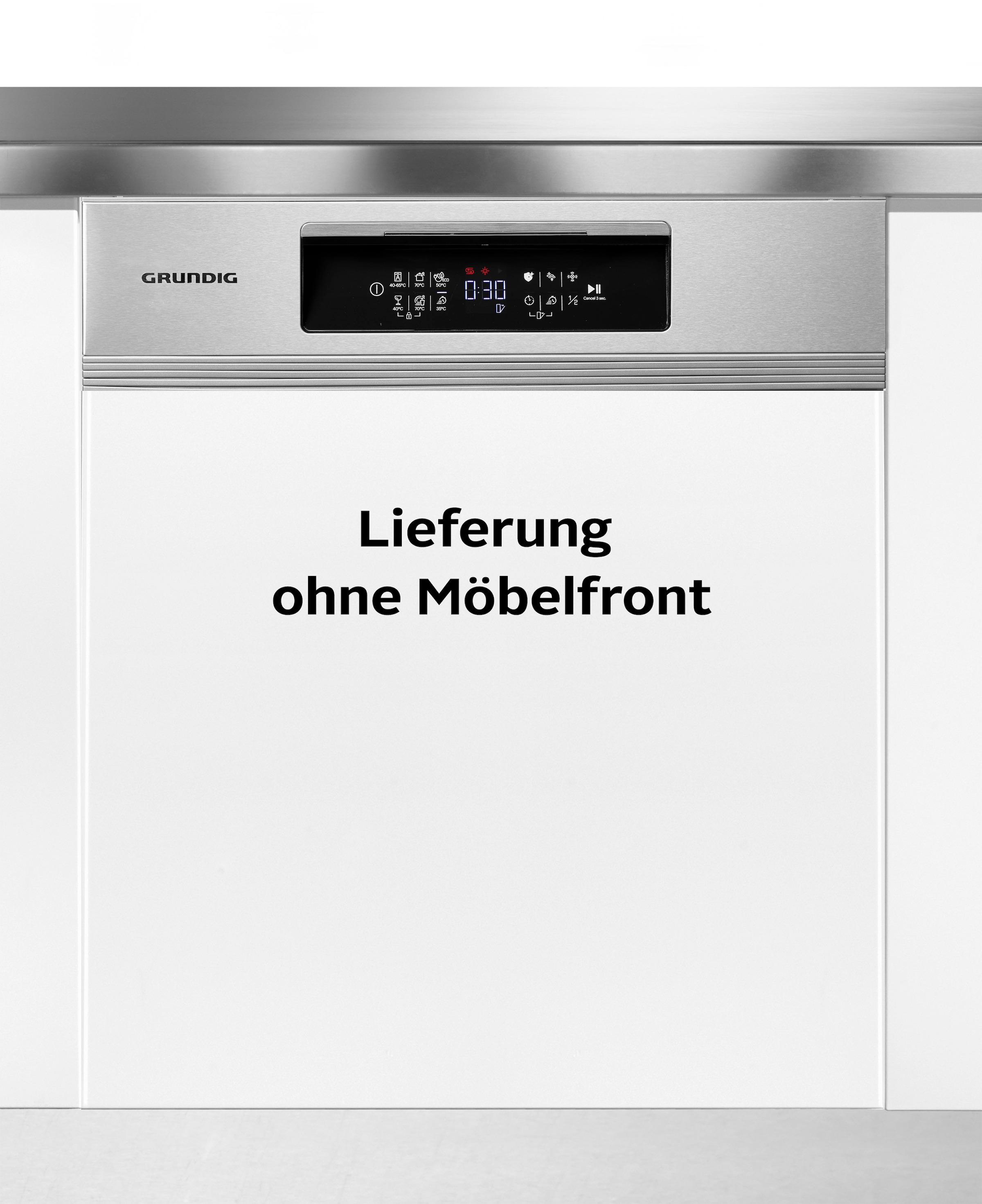 Grundig teilintegrierbarer Geschirrspüler »GNIP4420X 7628891677«, 15 Maßgedecke, CornerWash