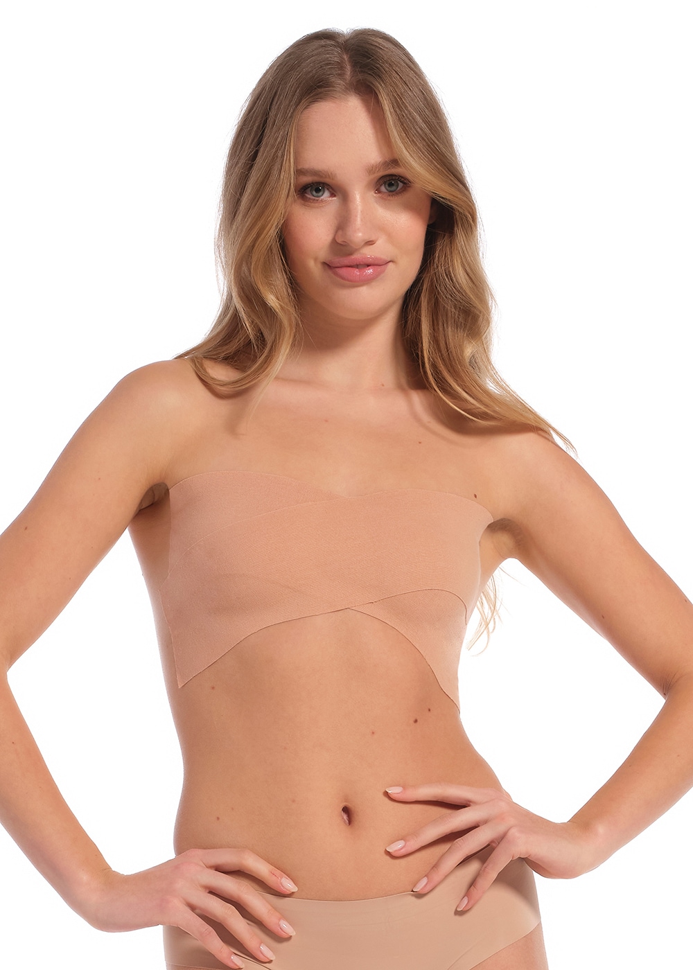 Damen Klebe-BH, MAGIC BODYFASHIONcaramel, Obermaterial: 95% Baumwolle, 5% Elasthan, BHs, trägerlos, rückenfrei, tief ausgeschnitten und viele weitere