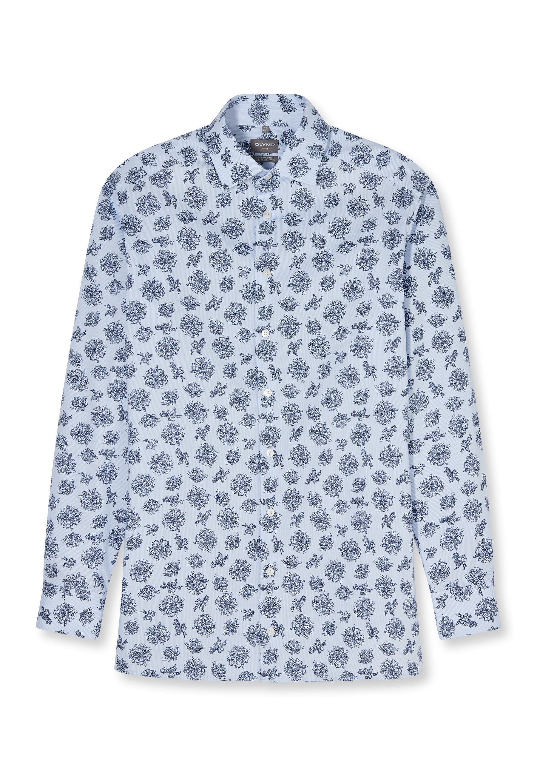 OLYMP Luxor 24/Seven Men's Shirt Blue 45 3