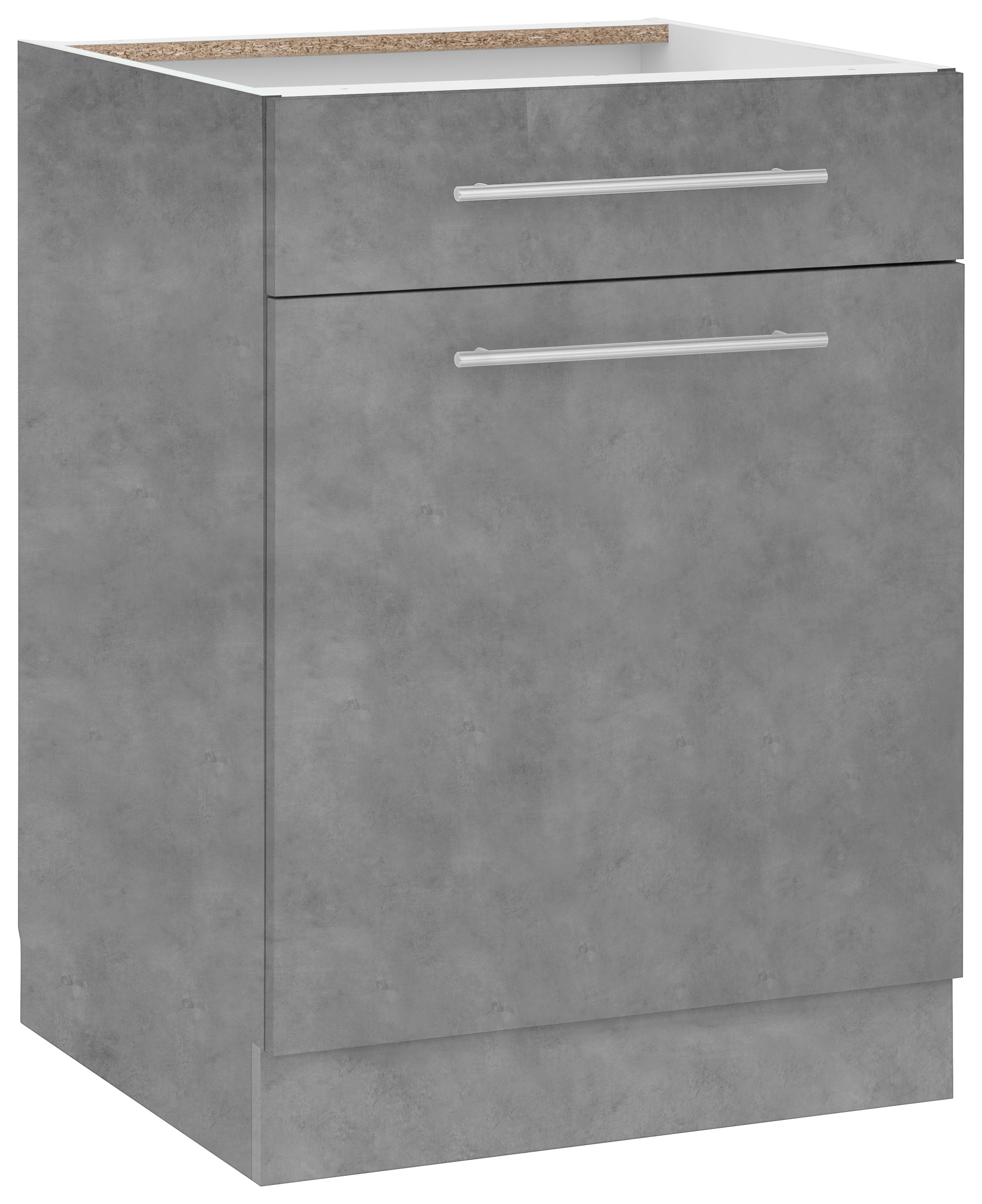 wiho Küchen Unterschrank "Flexi2, Breite 60 cm, Soft-Close bei der Tür" mit Schubkasten, inkl. verstellbaren Einlegeboden