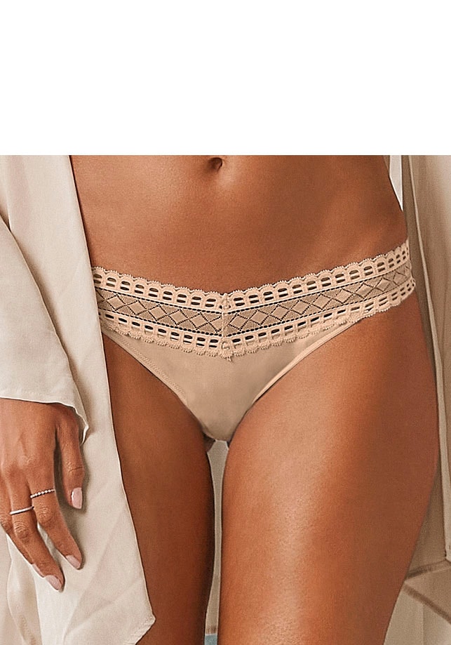 LASCANA Brasilslip Packung, 2 Stk. tlg., mit graphischer Spitze günstig online kaufen