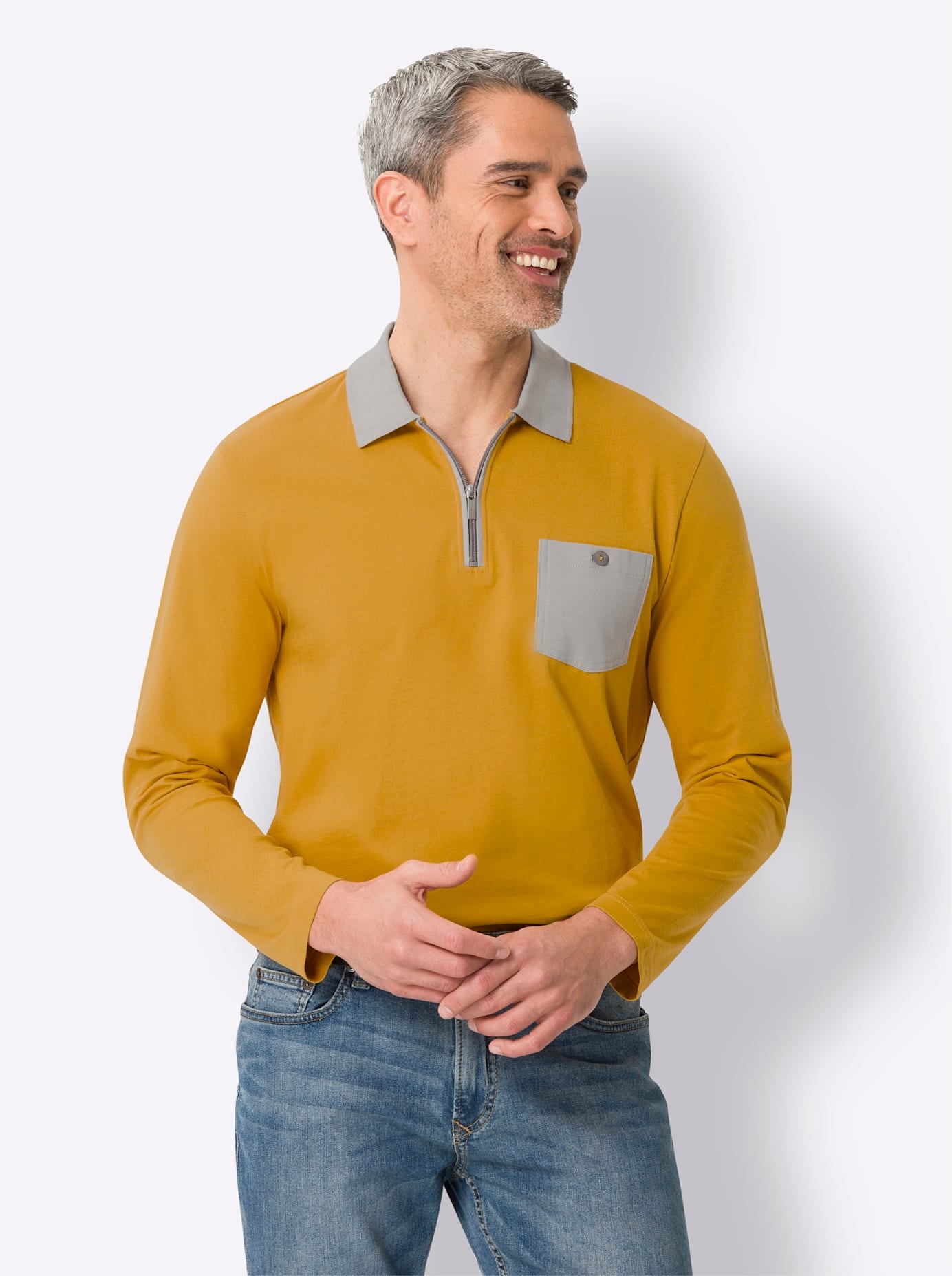 Classic Poloshirt "Langarm-Poloshirt" 1 Stk. günstig online kaufen