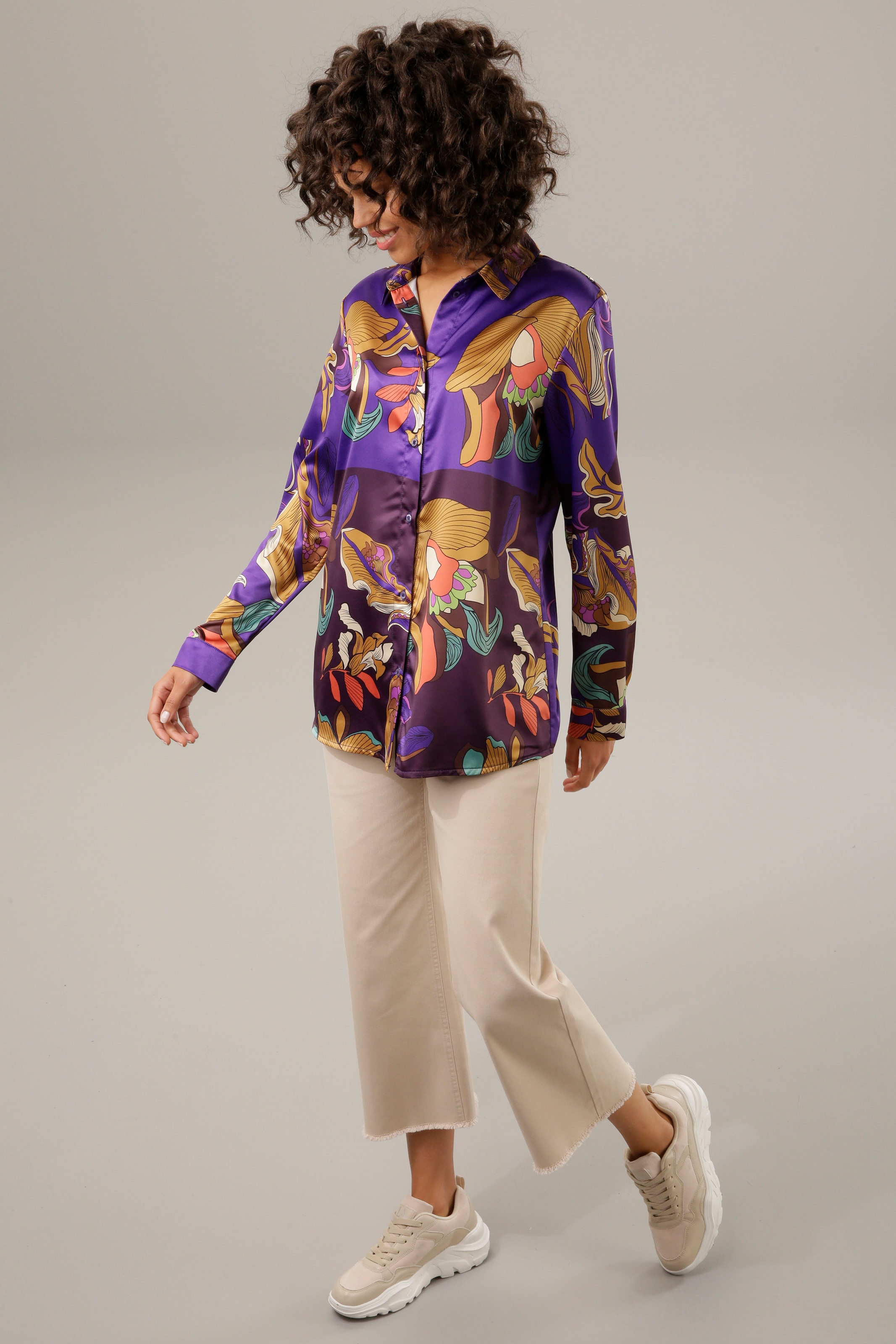 Aniston CASUAL Hemdbluse, mit farbenfrohen, graphischem Blumendruck - NEUE  KOLLEKTION online bestellen | BAUR
