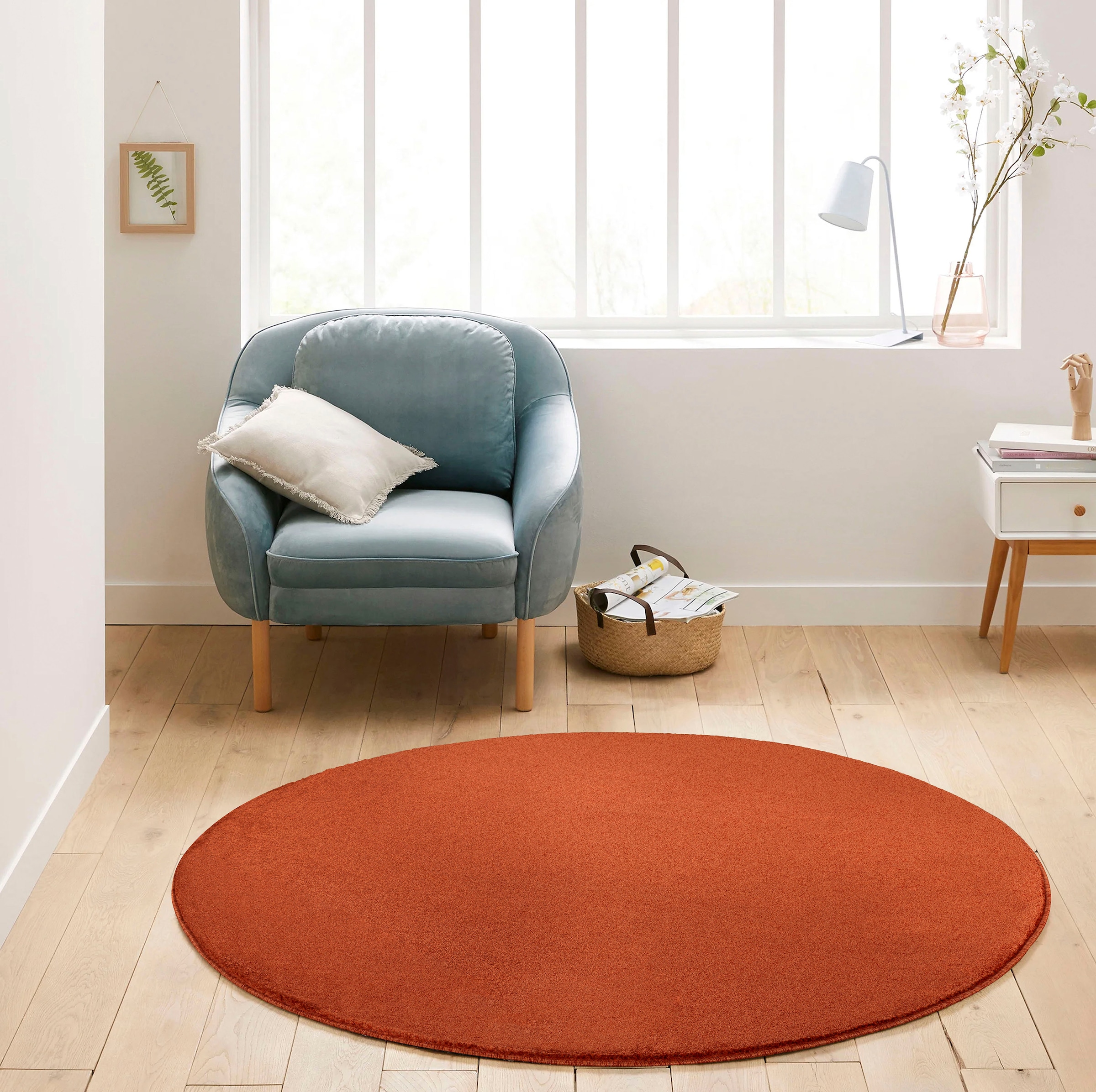 my home Teppich "Kurzflor-Webteppich GRANADA 4800, uni Soft Touch" rechteck günstig online kaufen