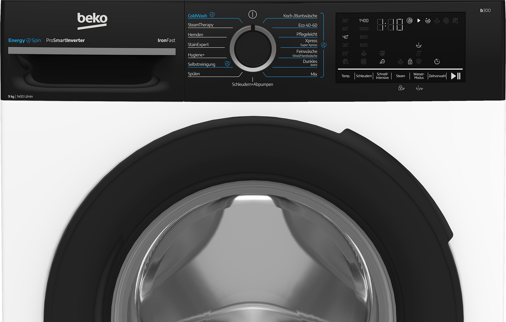 BEKO Waschmaschine »BM3WFU4941W« 9 kg 1400 U/min EnergySpin – optimierte Waschbewegungen für gründliche Reinigung.